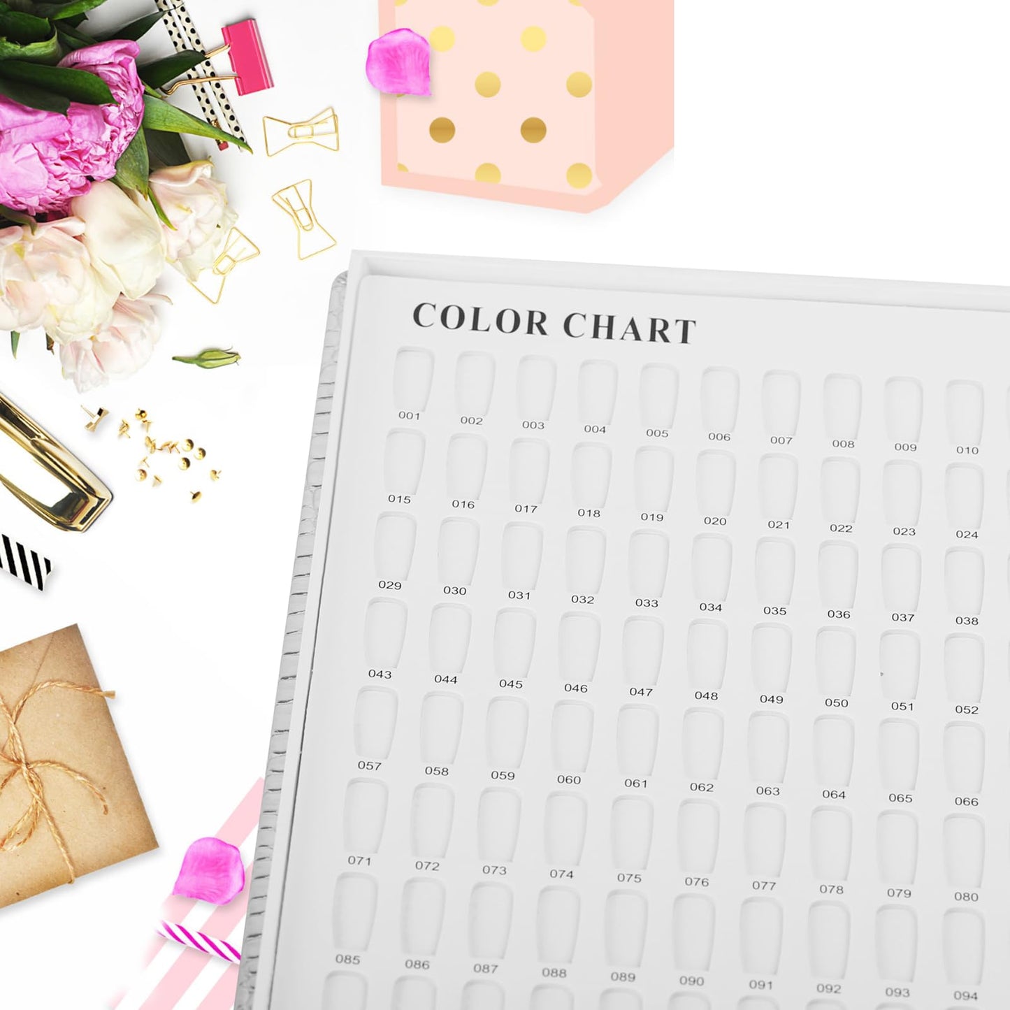 vnjaoi 308 Nail Polish Swatches Book Leather Nail Color Display Book,UV Gel Polish Book Nail Painting Practice Design Board, Fake Tips Nails Sample Display Nail Art for Nail Salons