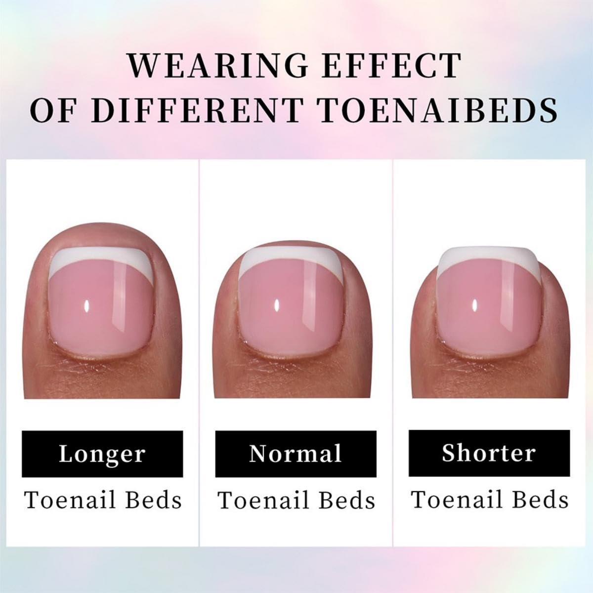 120Pcs Toe Nail Tips - Short White French Tip Toenail Press Ons,Pink Soft Gel Toe Nail Tips, Soak Off Press On Toenails Square Fake Toes for Women Girls Manicure No Glue Stickers 01…
