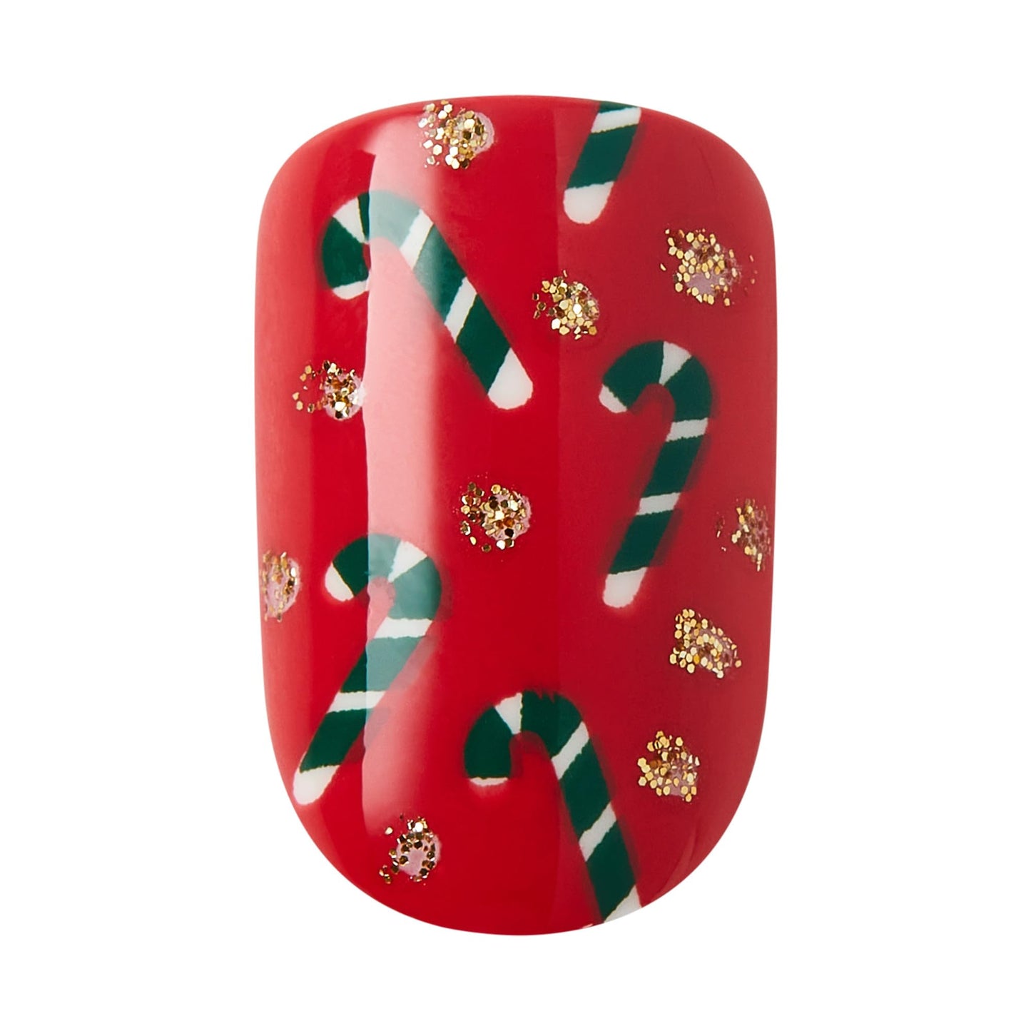KISS Voguish Fantasy Holiday Press On Nails, ‘Snow Pops’, Multicolor, Short Squoval, No Damage To Natural Nails, Pink Gel Nail Glue (2g), Mini Nail File, Manicure Stick, & 28 Fake Nails