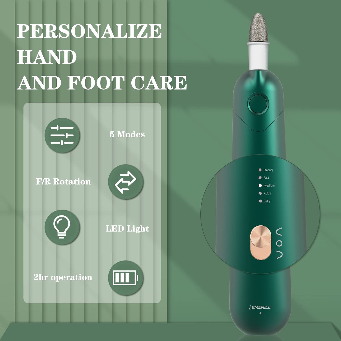 Electric Manicure Pedicure Tool, Rechargeable Electric Nail File Kit, Portable Electric Nail Drill Efile Set for Hand Foot Care
