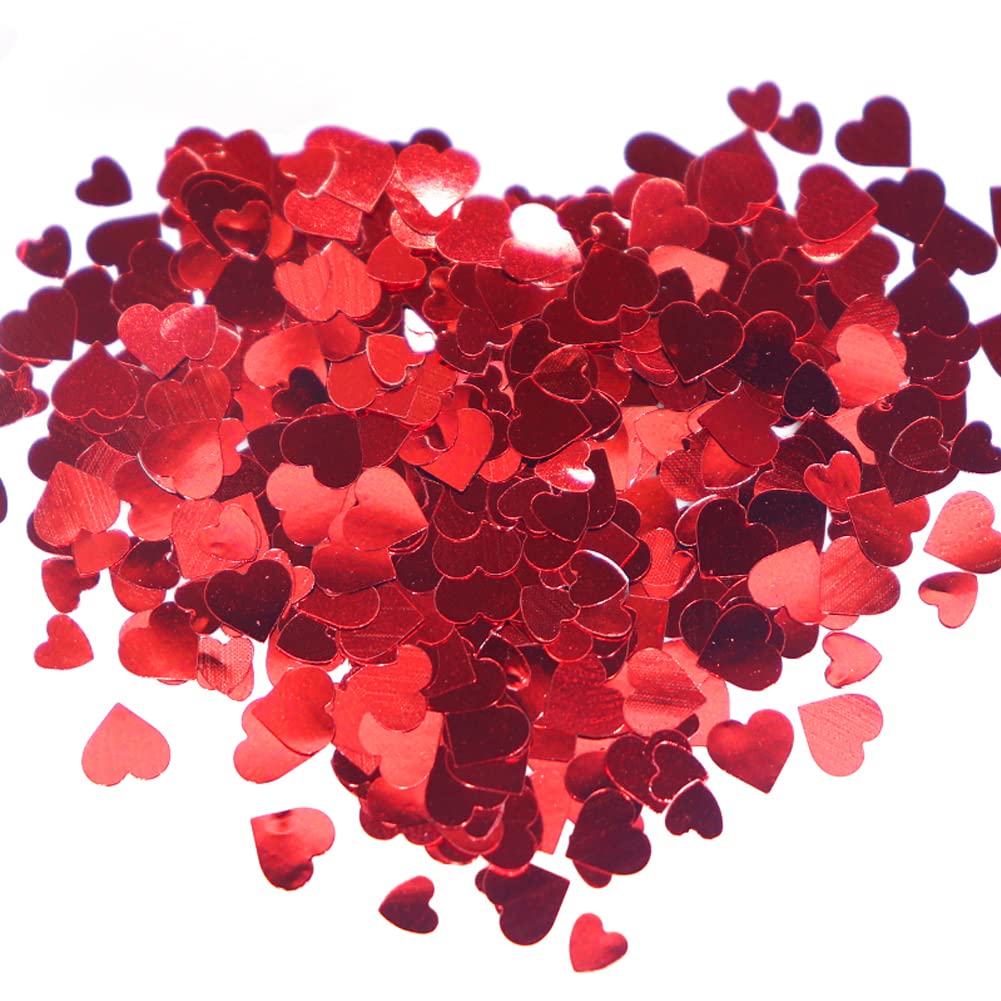 Heart Nail Art Glitters for Valentine Day Charms Nail Decorations Love Heart Nail Sequins Flakes,Holographic Red Hearts Nail Stickers for Acrylic Nails Supplies Valentine Manicure Accessories 12 Grids