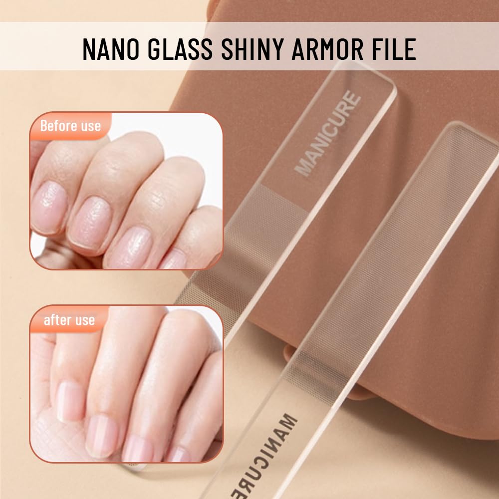 2 Pack Nail Clippers and Beauty Tool Portable Set,Stainless Steel Cuticle Nail Care Grooming Kit for Home, Travel, Salon,Office，1 Box of 7 Pieces（Beige & Brown）