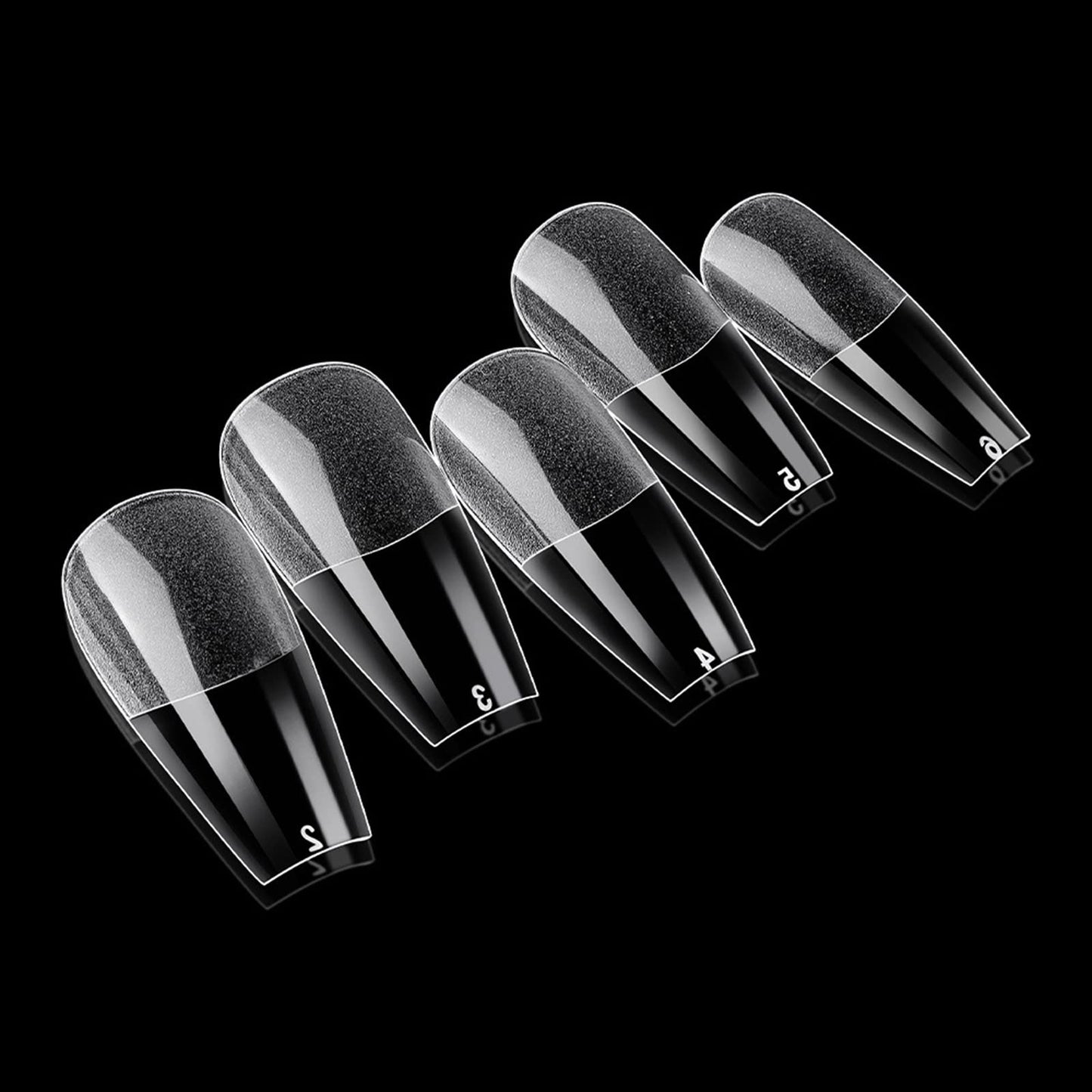 LoveOurHome 600pc Coffin Fake Nail Tips Clear Press on Nails Medium, Full Cover Gel Nail Tips Coffin Clear Medium Fake Nail Soft Gel False Nails Artificial Fingernails for Acrylic Nails Extension