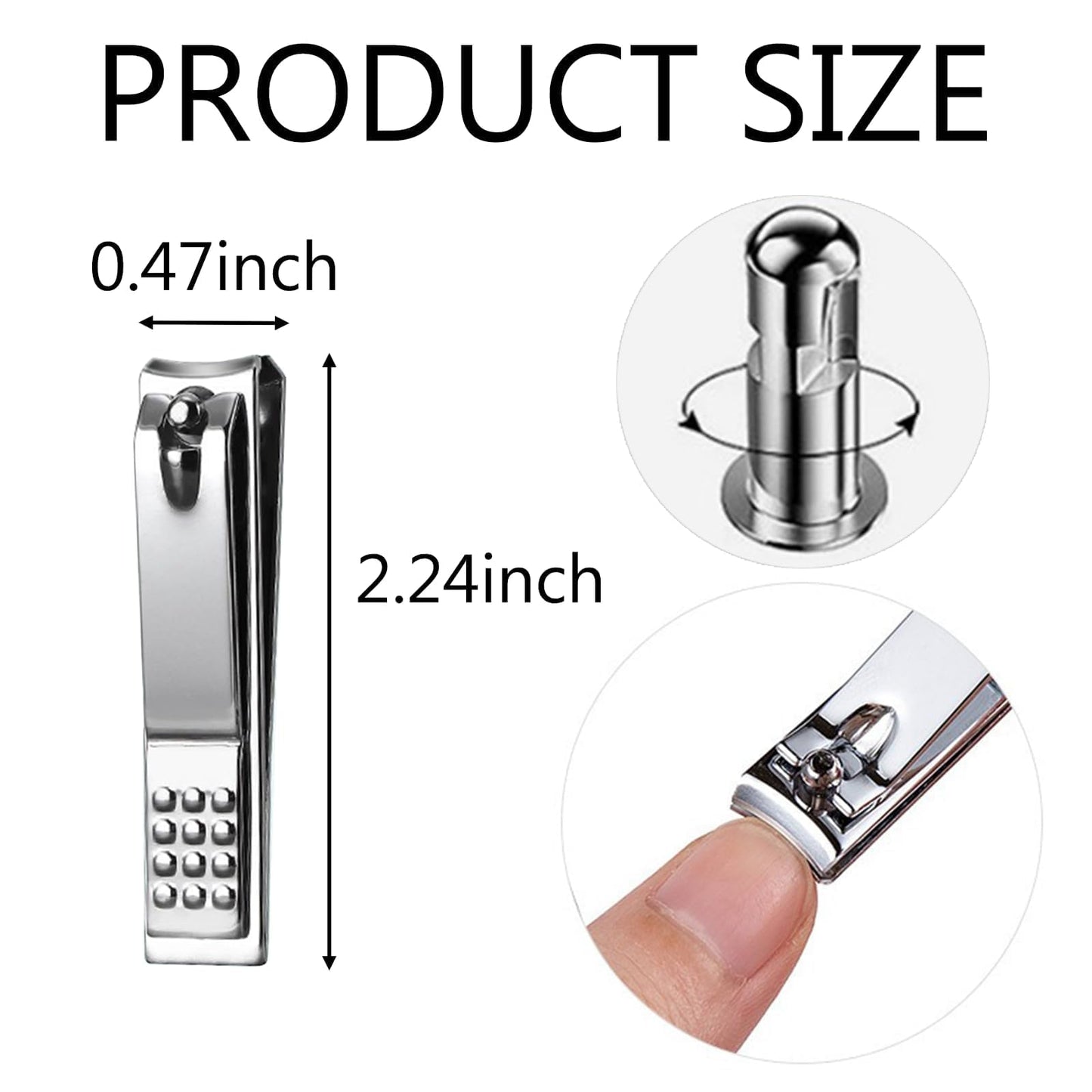 18 PCS Stainless Steel Nail Clipper Cutter Fingernails Toenail Clipper Cutter Set Black Sliver Rose Gold Men Women Travel Party Favor