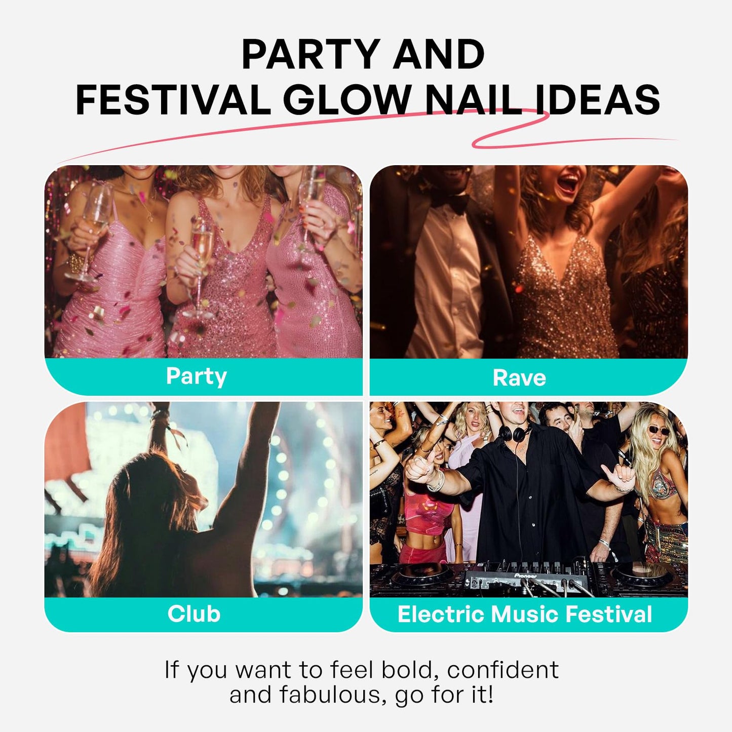 Milky White Press on Nails Short Square - GJZEZ Soft Gel Fun Glow in The Dark Luminous Neon Green Glows Effects Milk White Fake Nails, Natural Reusable Glue On Nail in 16 Sizes - 32PCS, Cloud Dancer