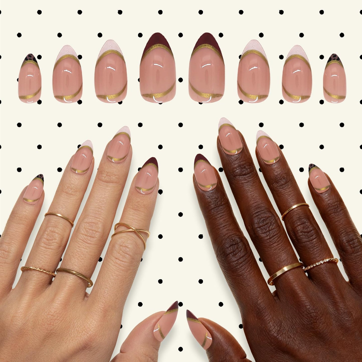 Press on Nails – 4 Packs Short Almond & Square French Tip Soft Gel Nails (96 Pcs),Easy to Apply & Reusable–Perfect for Daily Wear, Parties & Gifts,White&Pink