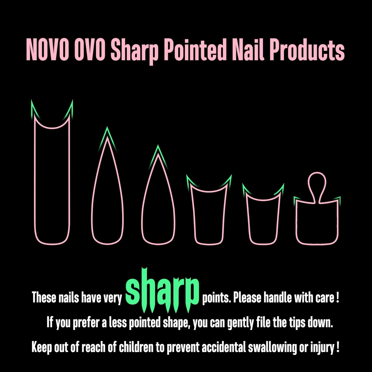 NOVO OVO Halloween White French Tip Duck Feet Nail Tips BERRY PINK Full Cover Press on Acrylic with Moon Curve, Thick Medim Long Pre-Etched Matte Wide Soft Gel False Nail Extension x 15 Sizes 150 pcs