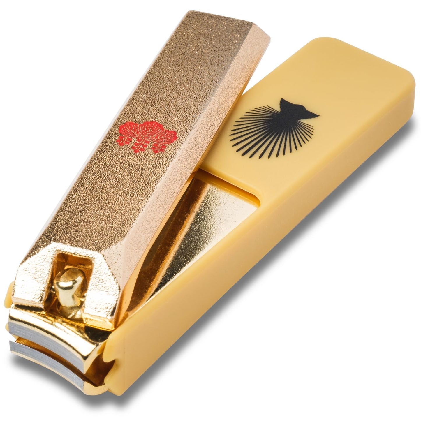 Wablade Japanese Nail Clippers, 2.8 Inch, Made in Seki Japan, Curved Carbon Steel Blade, Built-in Catcher & Nail File, Clean Controlled Trimming for Fingernails & Toenails (Toyotomi Hideyoshi)