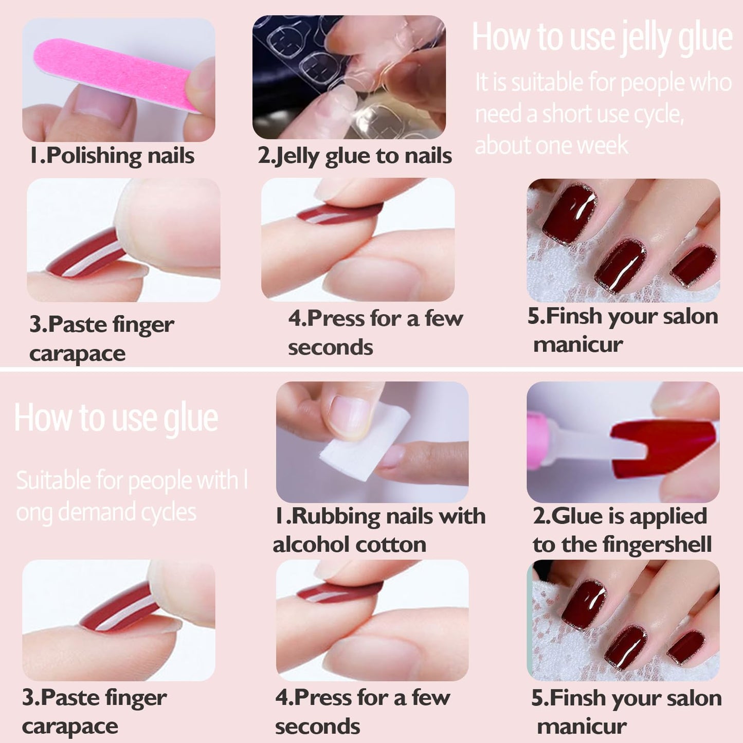 WAFOLOZE Press On Nails Medium Coffin Fake Nails With Glue, Black Cat's Eye Nail Press Ons With Pink Starry Sky Design，Artificial False Nails Stick On Nails for Women-30Pcs