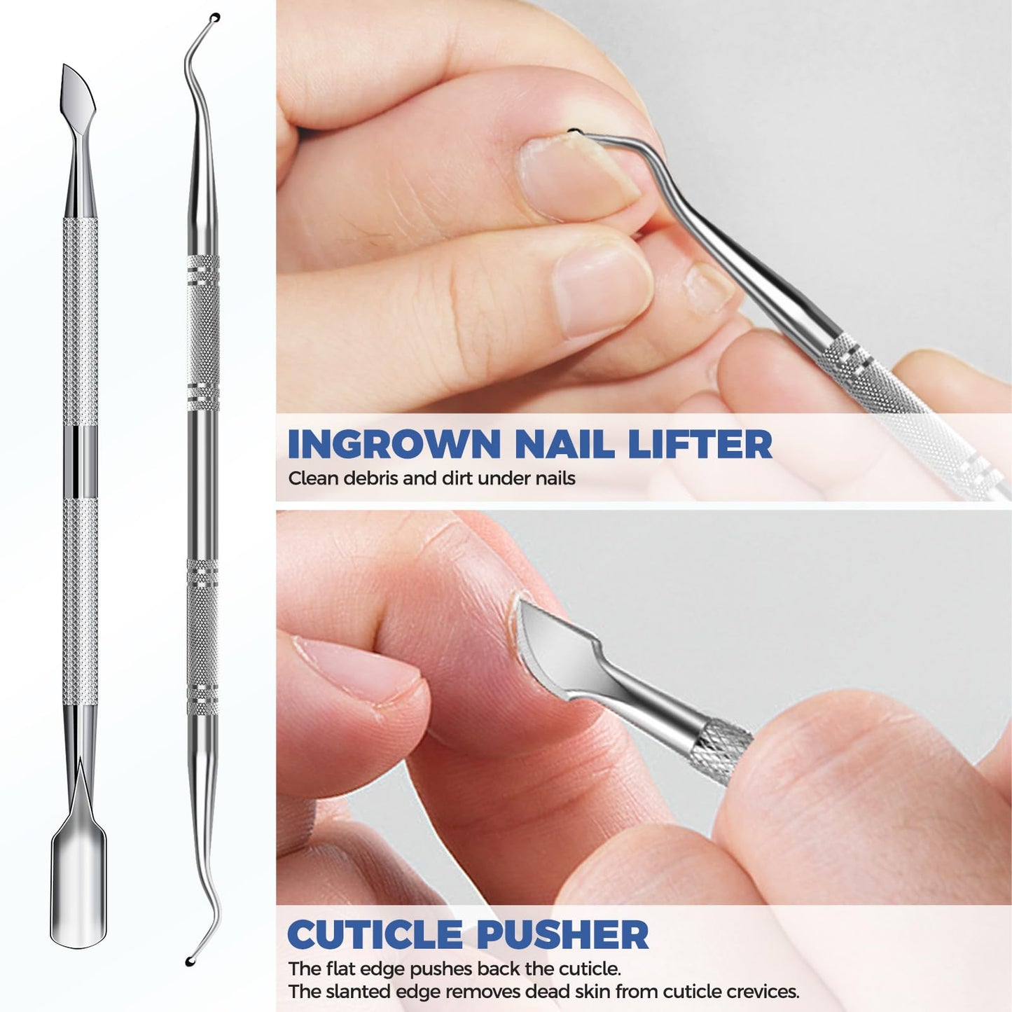 Toenail Clippers for Seniors Thick Ingrown Toenails, Large Nail Clippers for Men Thick Nails, 2026 Heavy Duty Sharp Slanted Nail Cutter, Wide Opening, Long Handle, Nail Clipper Set Gifts for Men Women
