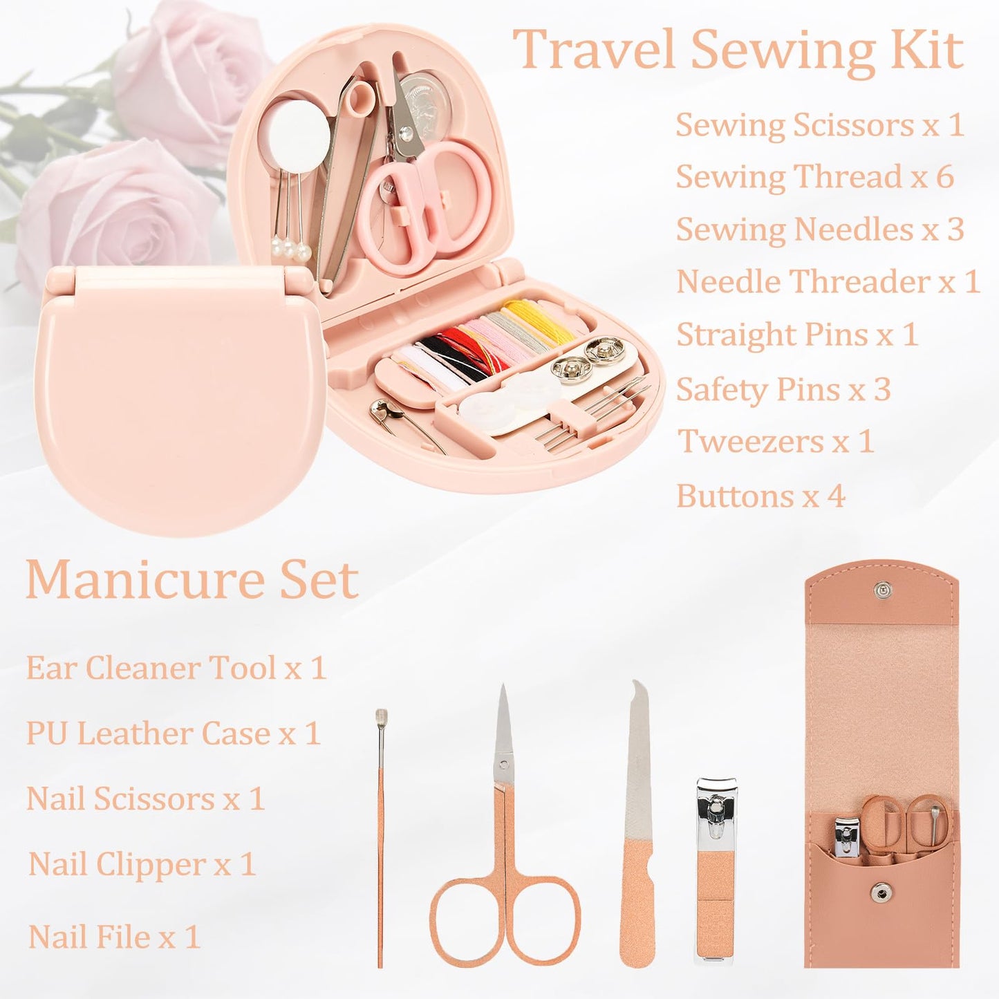 Defresit Women's Wedding Emergency Kit for Bride - Bridal Emergency Survival Kit with 30+ Essentials, Makeup Bag, Manicure Set, Sewing Set & More for Wedding Day, Travel & Daily Use (White)