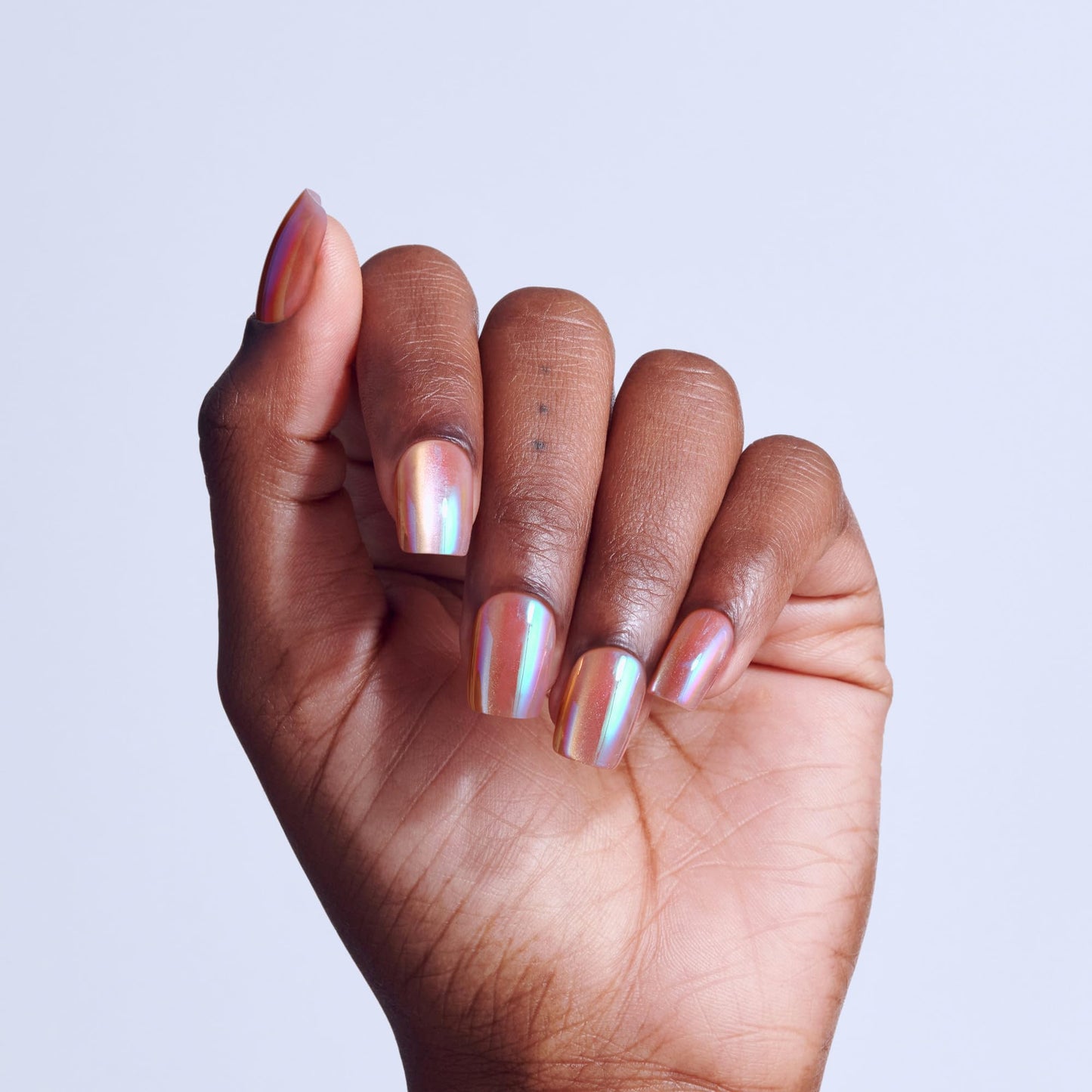 Kiss Glam, Press On Nails, Nail glue included, 'Golden Hour Affairs', Pink, Short Size, Squoval Shape, Includes 32 Nails, 2g Glue, 1 Manicure Stick, 1 Mini File