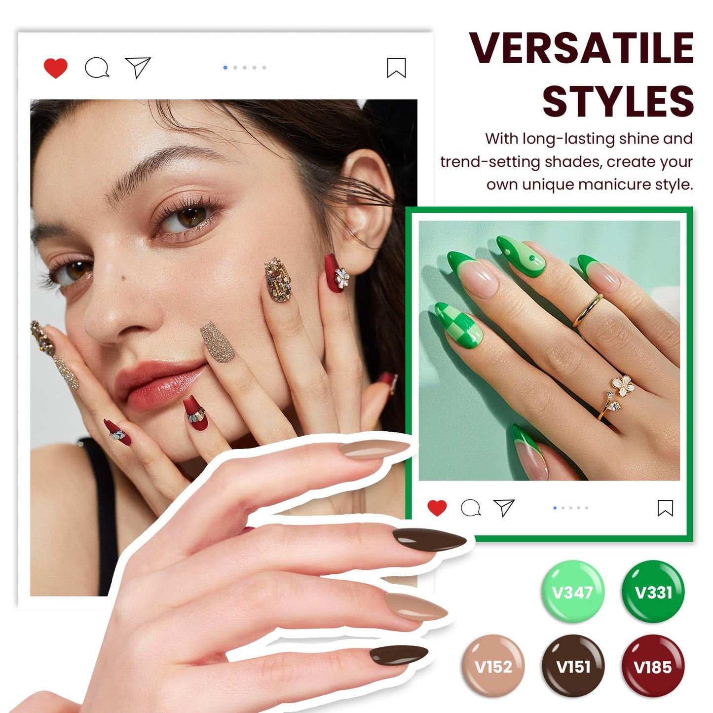 VANREESA Gel Nail Polish Kit with U V Light 53 Pcs Gel Polish Nail Set 36 Popular Colors Nail Polish Set + Base and 4 Effects Top Coat with Manicure Tools Complete Nail Kit Gifts for Women Girls