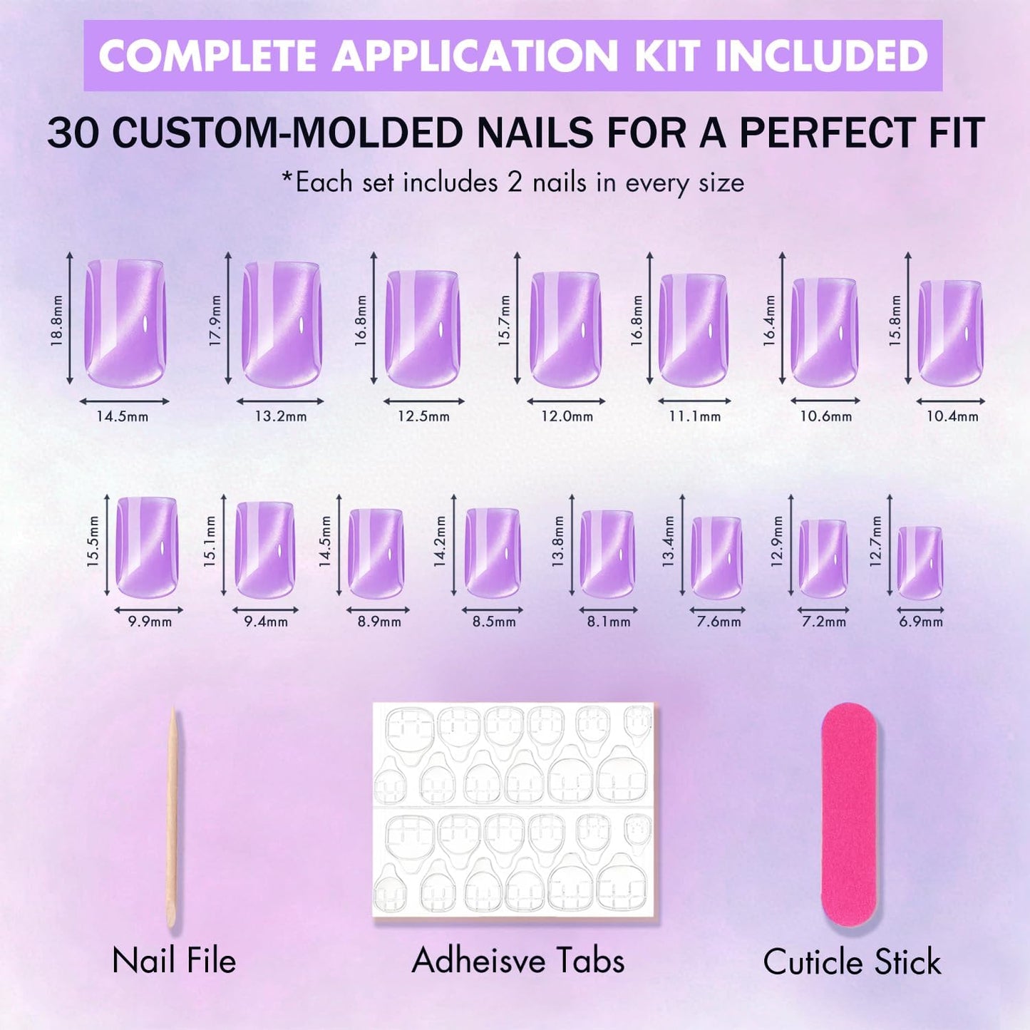 KQueenest Cat Eye Press on Nails Short, 30 Pcs Chrome Teal Blue Press on Nails Square, Glitter Sparkly Fake Nails Press on Short, Reusable Soft Gel Glue on Nails for Women Salon-Quality Manicure