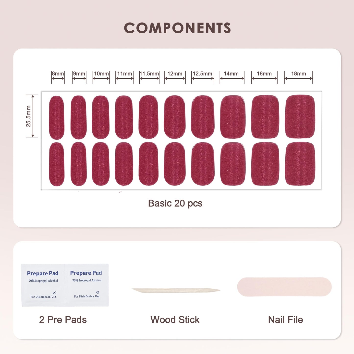 KHARITA Semi Cured Gel Nail Strips – Real Gel Nail Polish Wraps | Long Lasting Easy Peel-Off Removal | Hema-Free | 20-Piece Glitter Cat Eye Hot Pink Salon Kit with UV Light