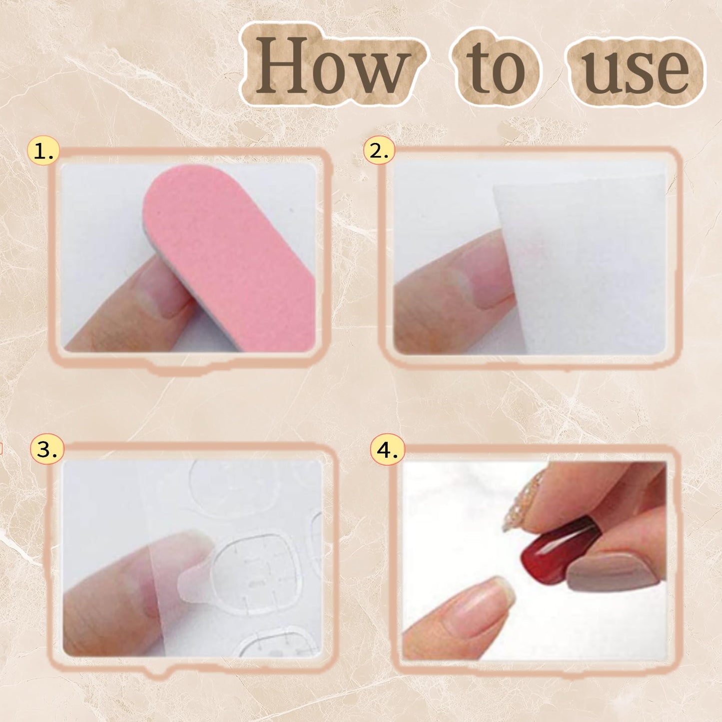 C.Z.Z.T.T.NAILS 24 pcs Press On Nails - Fake nails with Jelly Glue for WomenOpaque Soft Gel Glue On Nails in Magic Mirror Almond Press Decks