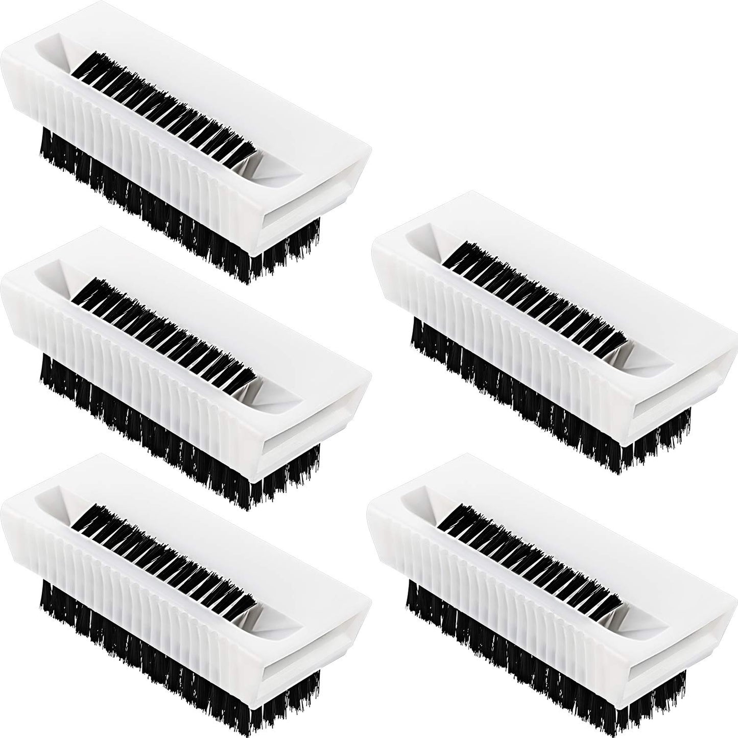BOAO 5 Pcs Nail Scrubbers Hand Scrub Brushes for Nail Cleaning Fingernail Soft Non Disposable Scrub Plastic Hands Cleaning Brushes for Men Women Kids