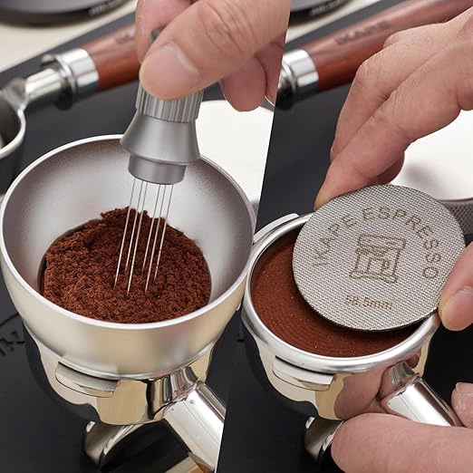 IKAPE 58mm Dosing Funnel, Espresso Ring Compatible with 58 mm Bottomless Portafilter(Silver)