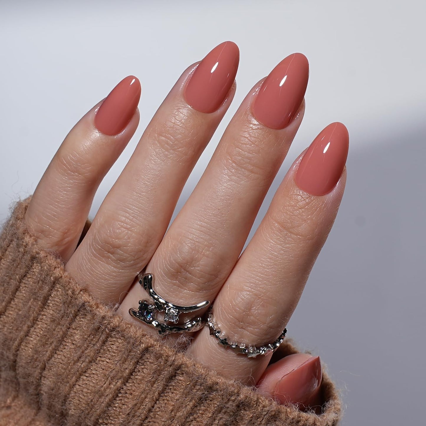 Nude Press On Nails, Short Almond Fake Nails, Neutral Pink Press On Nails, Reusable Stick-On Nails with Glue for Women, 32pcs Set in 16 Sizes | Salon Quality | Blush Glaze, Natural Look