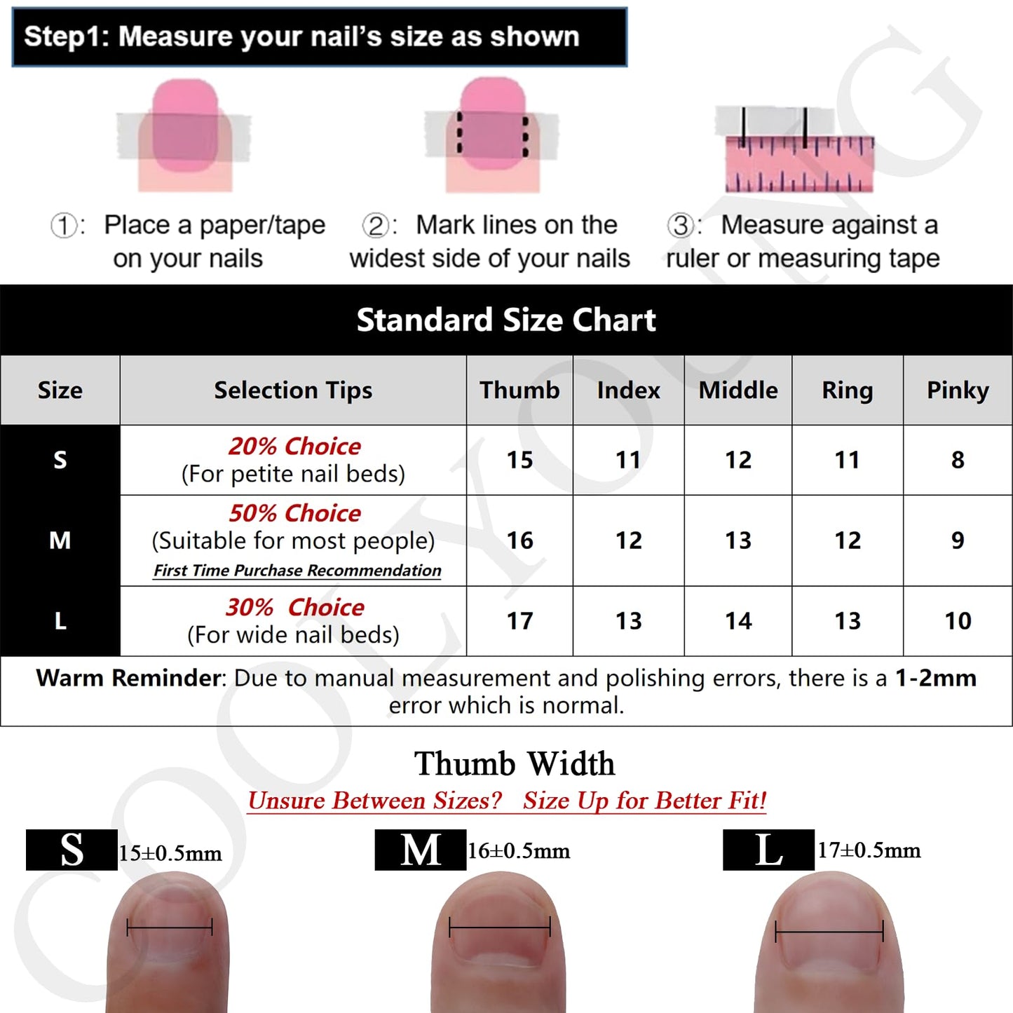 Press On Nails almond Hand Made Acrylic Press On Nails 3D Nails Press On French Press On Nails Classy Nails Birthday Gifts Acrylic Press On Nails COOLYOUNG Nails, 10 PCS, Size L