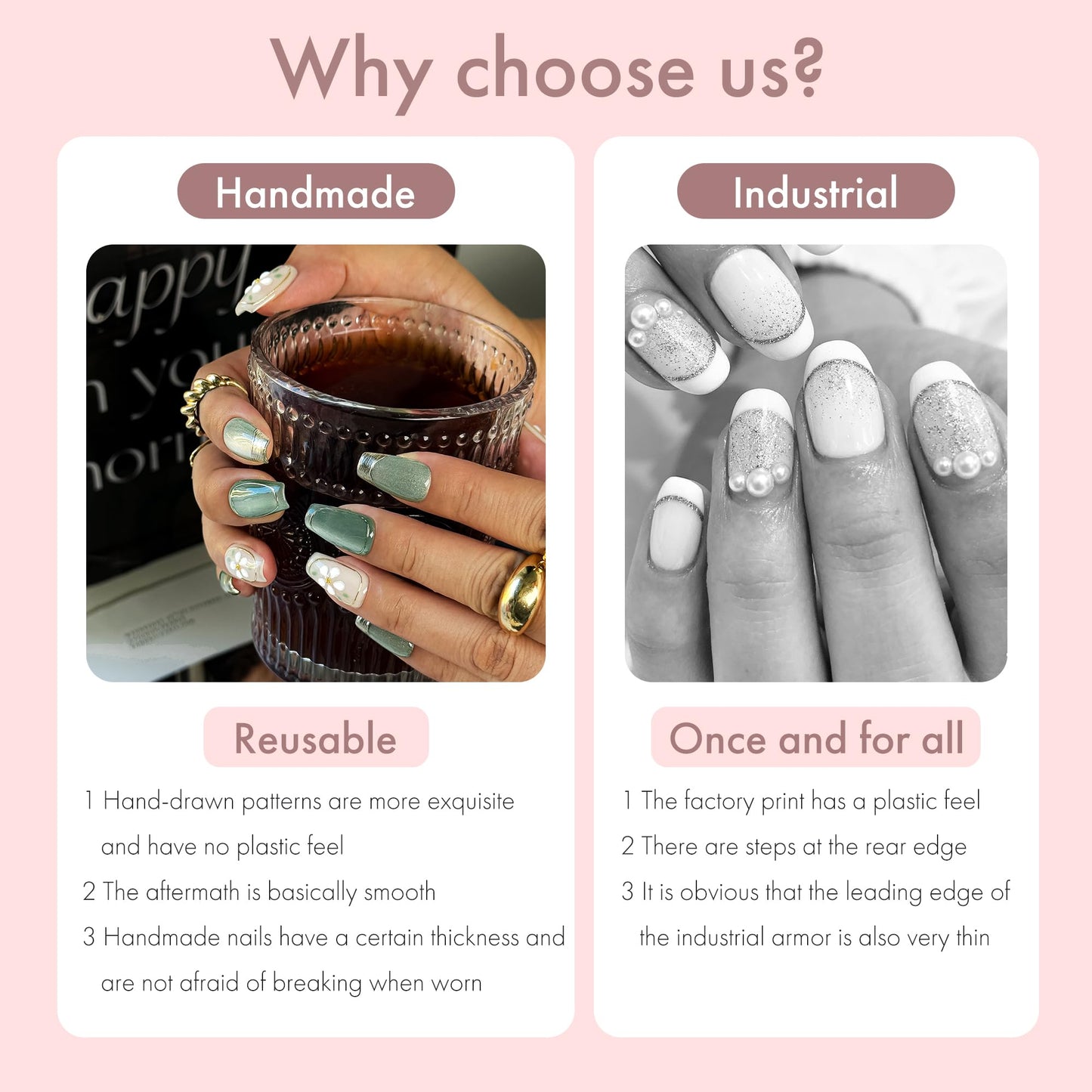 Daisy Meadow 10pcs Press On Nails, Soft Green Gradient & Creamy Nude Floral Press-Ons, Pastel Spring Acrylic/UV Gel Fake Nails for Women, Summer Fresh Style Wearable Nails (green, SS)