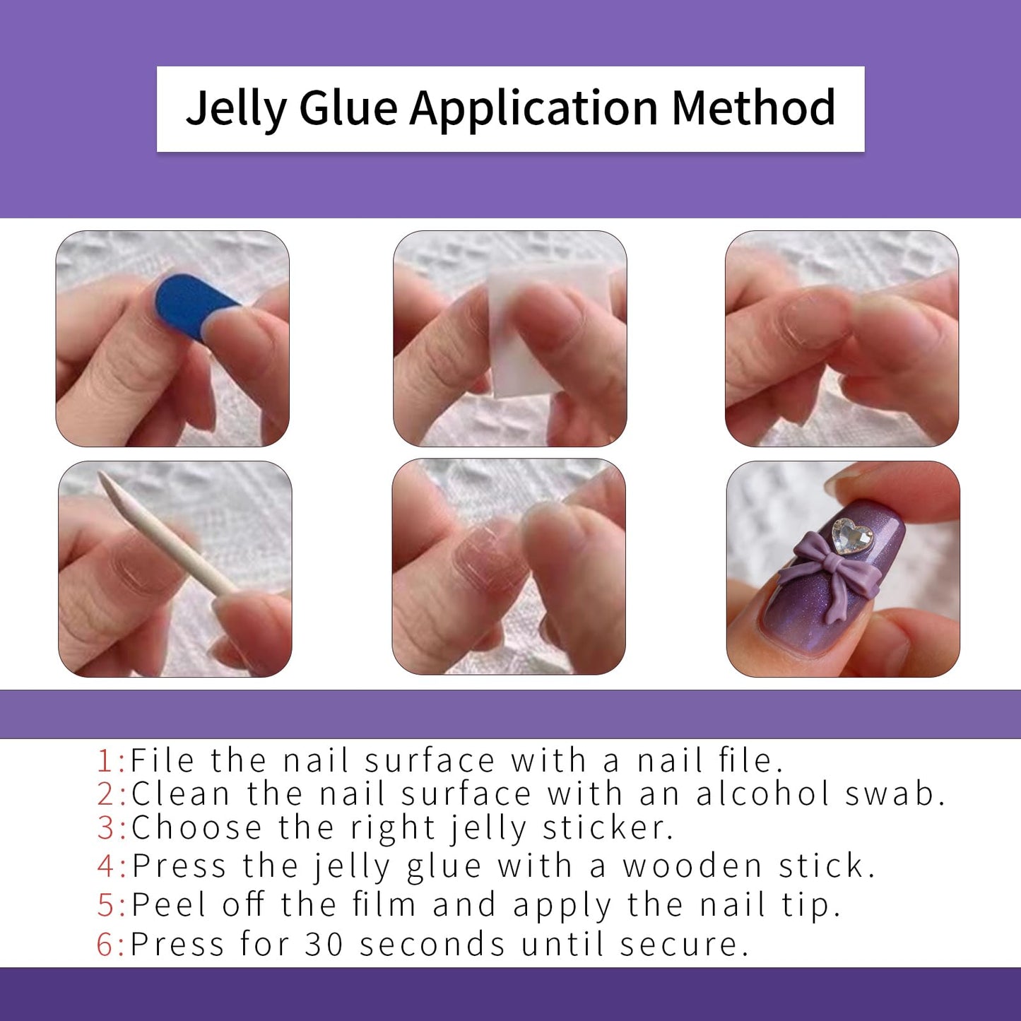 DANNEASY 10PCS Handmade Press on Nails Medium Almond, Purple Cat Eye Acrylic Fake Nails with 3D Bow & Rhinestone Decor, Press ons on Nails for Women