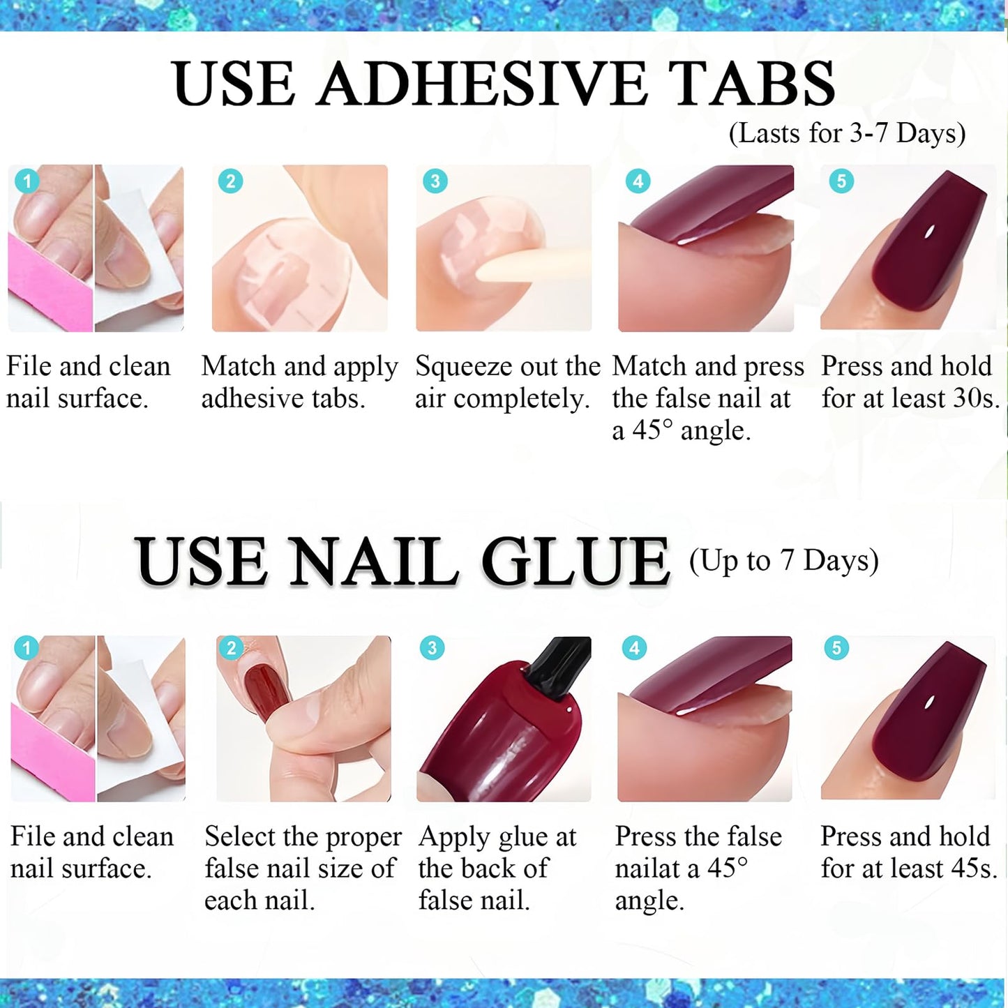 Luxury Press on Nails 10Pcs – Handmade Turquoise Gemstone Nails with Pearls & Rhinestones – Long Coffin Acrylic False Nails with Gold Foil – Jeweled Bling Fake Nails for Party Wedding