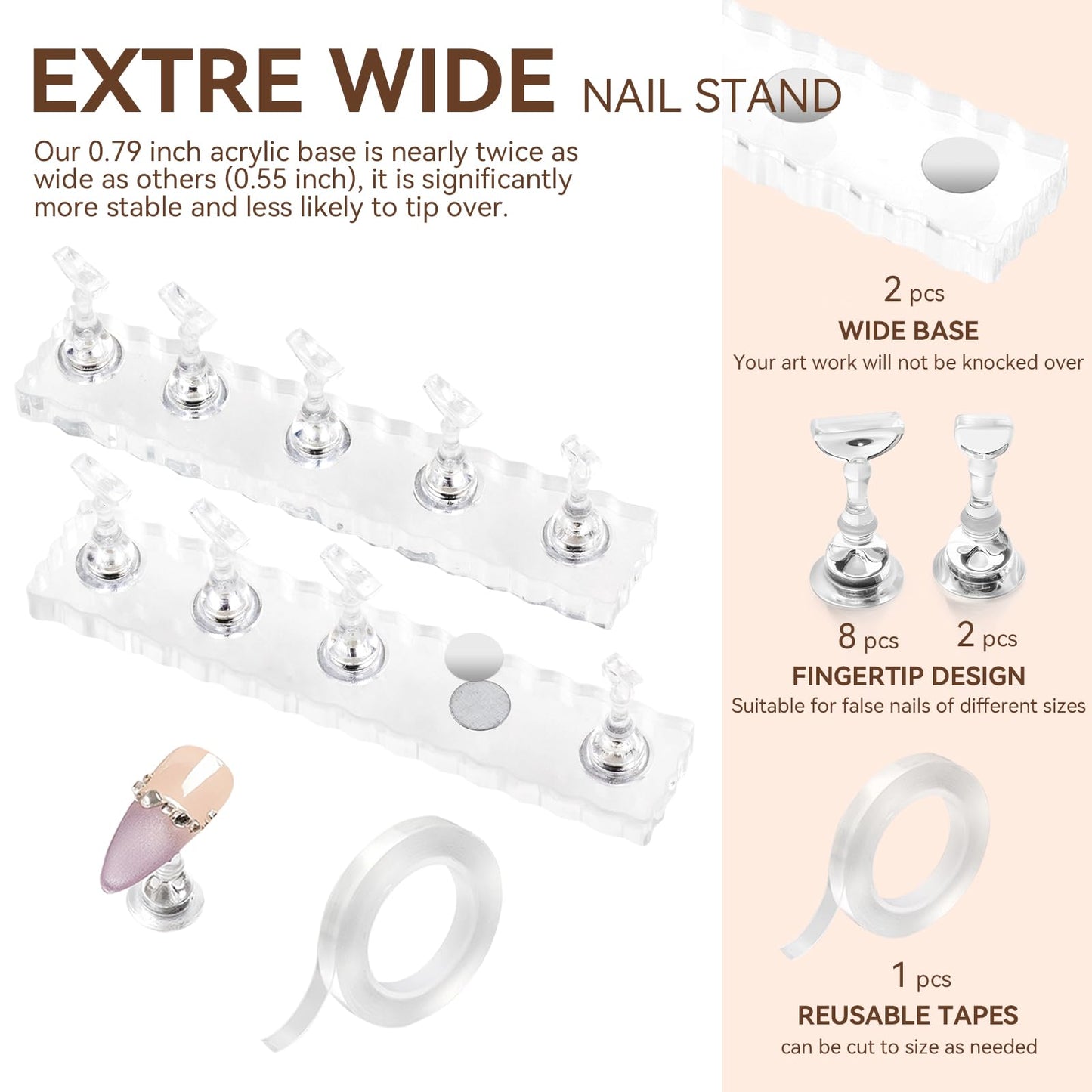 ESUOHYM Nail Art Brushes Set with Nail Stand Holder for Press On & Painting Nails,Nail Dotting Tools with Sculpture Pen,Acrylic Nail Brushes for Gel Builder Extensions French Tip,Nail Art Tools Design