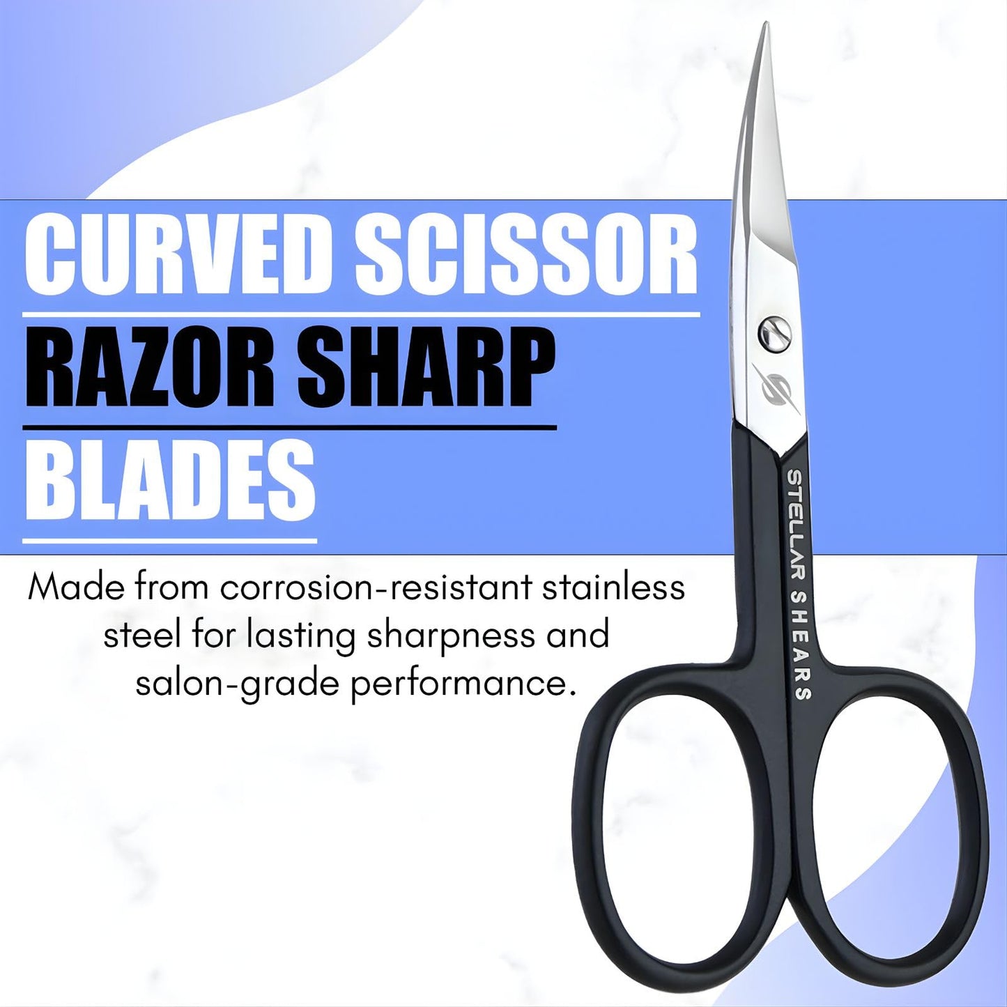 Stellar Shears 5-in-1 Cuticle Trimmer Set – Professional Cuticle Nipper, Scissors, Pusher, Tweezer & Nail File – Stainless Steel Manicure Pedicure Kit for Women, Salon & Home Nail Care (Matte Black)