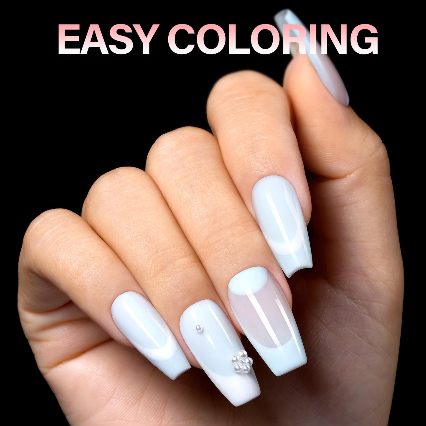 AILLSA Long Coffin Nail Tips - 450pcs Thickened Pre-shaped False Nail Tips Half Matte Nails Tips, Acrylic Fake Nails Extension for Home Salon DIY