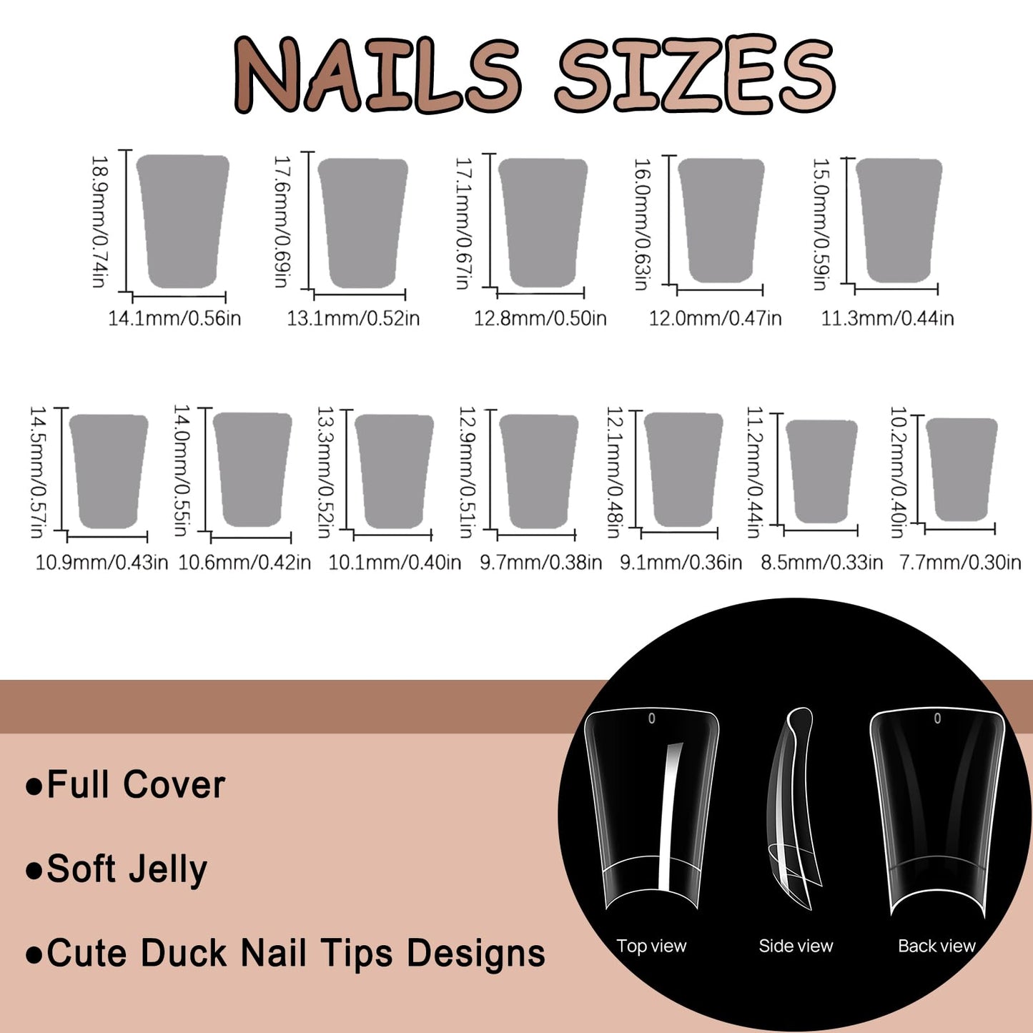 IMSOHOT Pink Press on Nails Medium Duck Fake Nails Glossy Glue on Nails with Flower & Leopard Print Designs Full Cover Summer Acrylic Duckbill False Nails for Women Girls Manicure Decoration