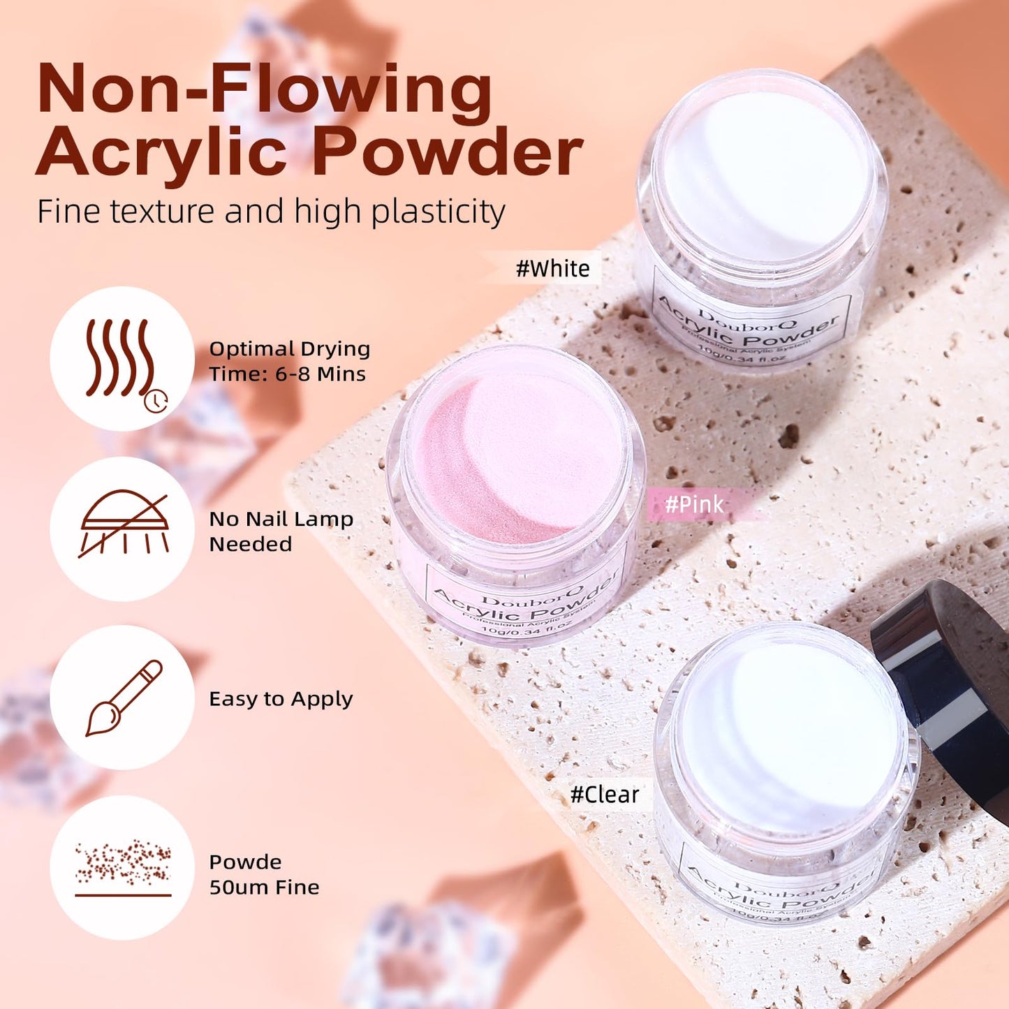 Acrylic Nail Kit for Beginners with Everything-Nail Kit Acrylic Set White Pink Clear Acrylic Powder Gel Polish Decorations for Home Salon