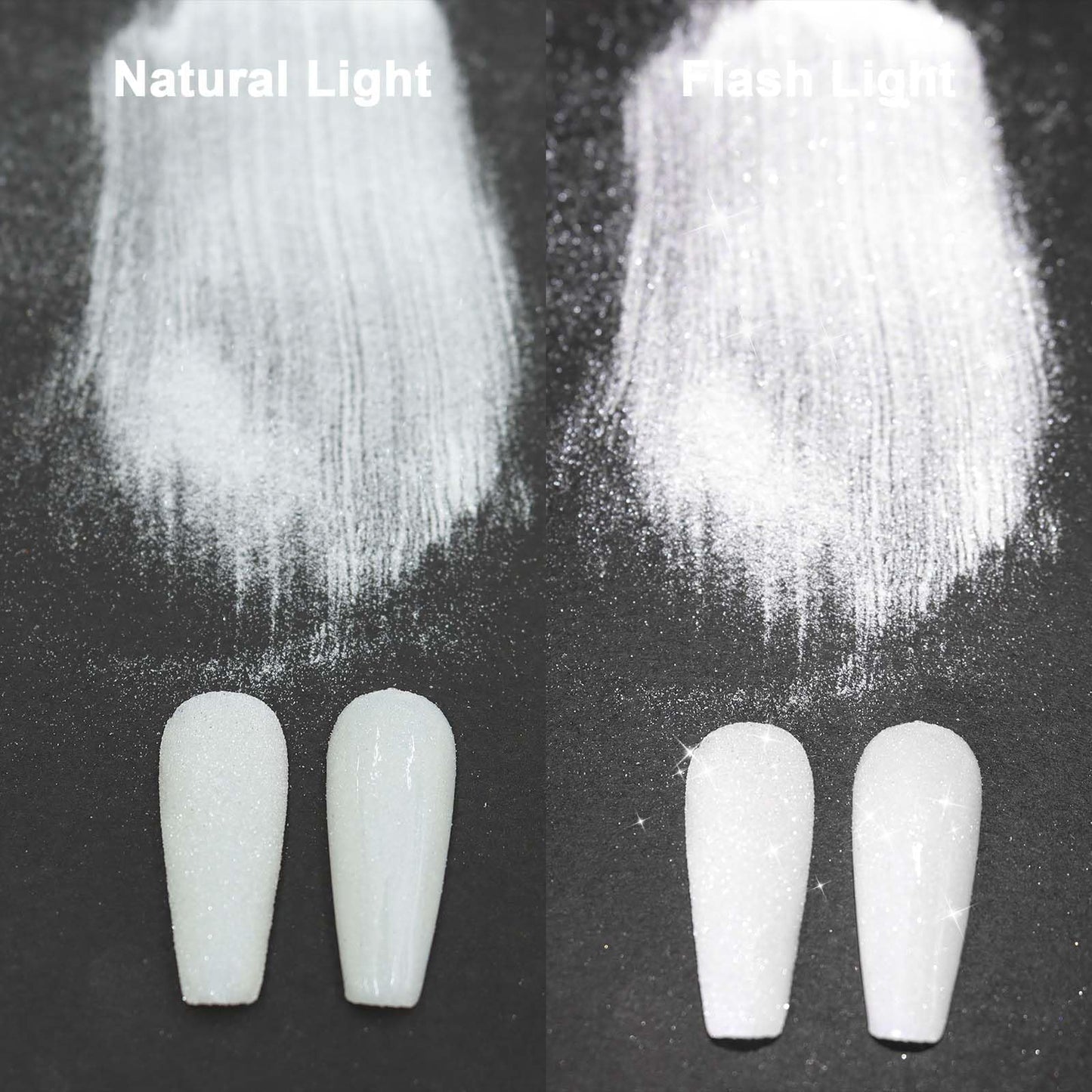 Laza 1.5g/0.05oz Diamond Nail Glitter Reflective Glitter Rhinestones Diamond Dust Pixie Crystals for Nails Holographic Nail Powder Glitter Decorations for Nail Art Tips Manicure - Sparkle White
