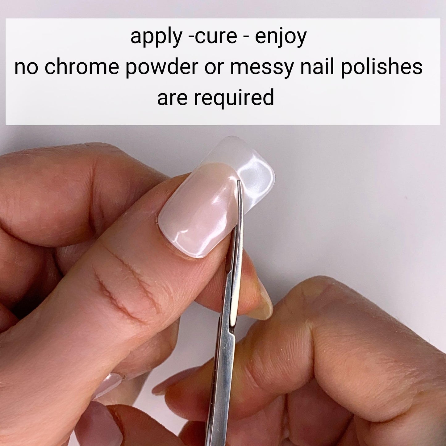 ALICE & BELLA Semi Cured Gel Nail Strips-20 PCS Shimmering Glazed White Semi-Transparent Nail Strengthening Gel Stickers, Use with UV Light Lamp, Salon Quality Manicure Wraps (Glazed Orchid)