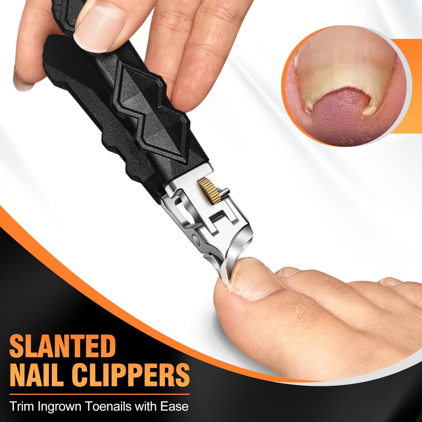 2026 Toenail Clippers for Thick Toenails, Wide Jaw Opening Toe Nail Clippers for Men, Heavy Duty Ingrown Toenail Clippers Nail Clippers, Ultra Sharp Slanted Nail Cutters with Long Handle