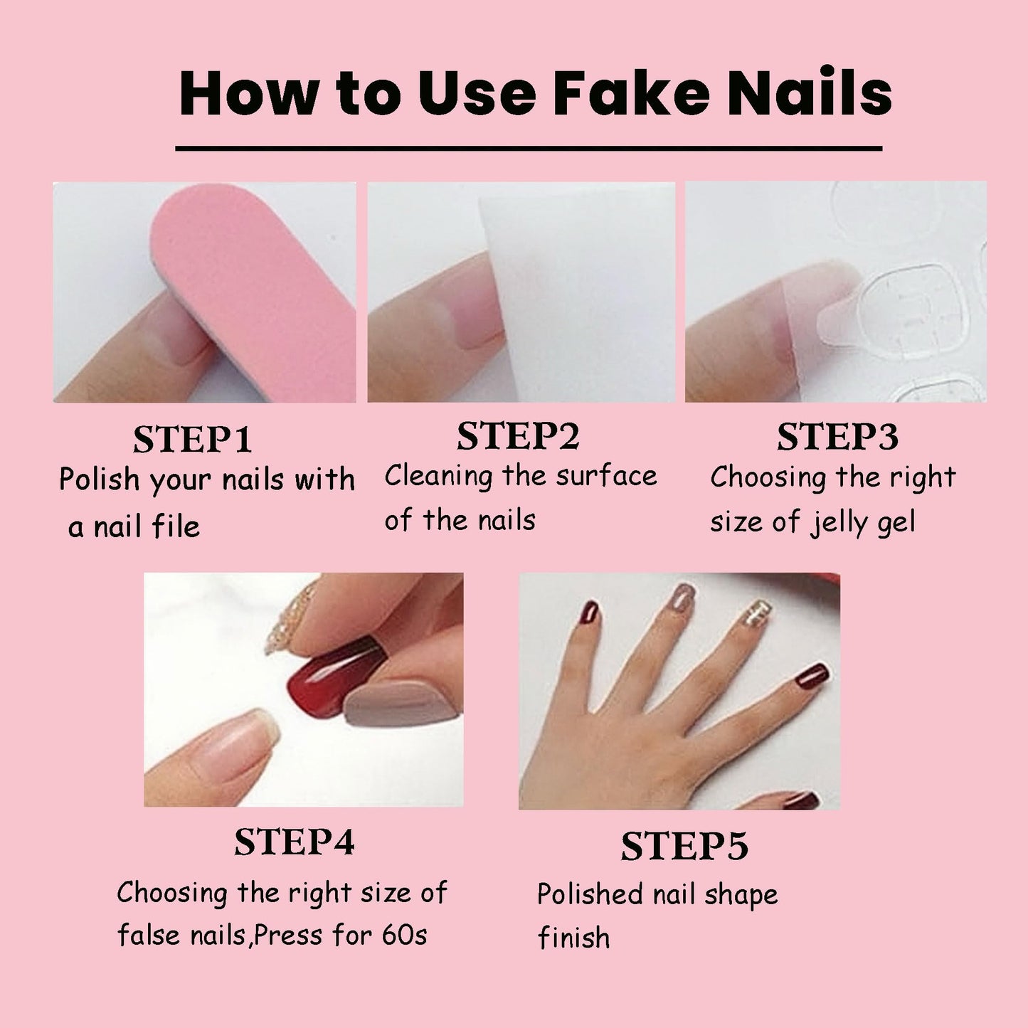 Handmade Press on Nails Medium Almond- Long Fake Nails,3D Unique Reusable ABS Material Fake Nails, Cartoon Snowflake Design False Nails (M, 003)