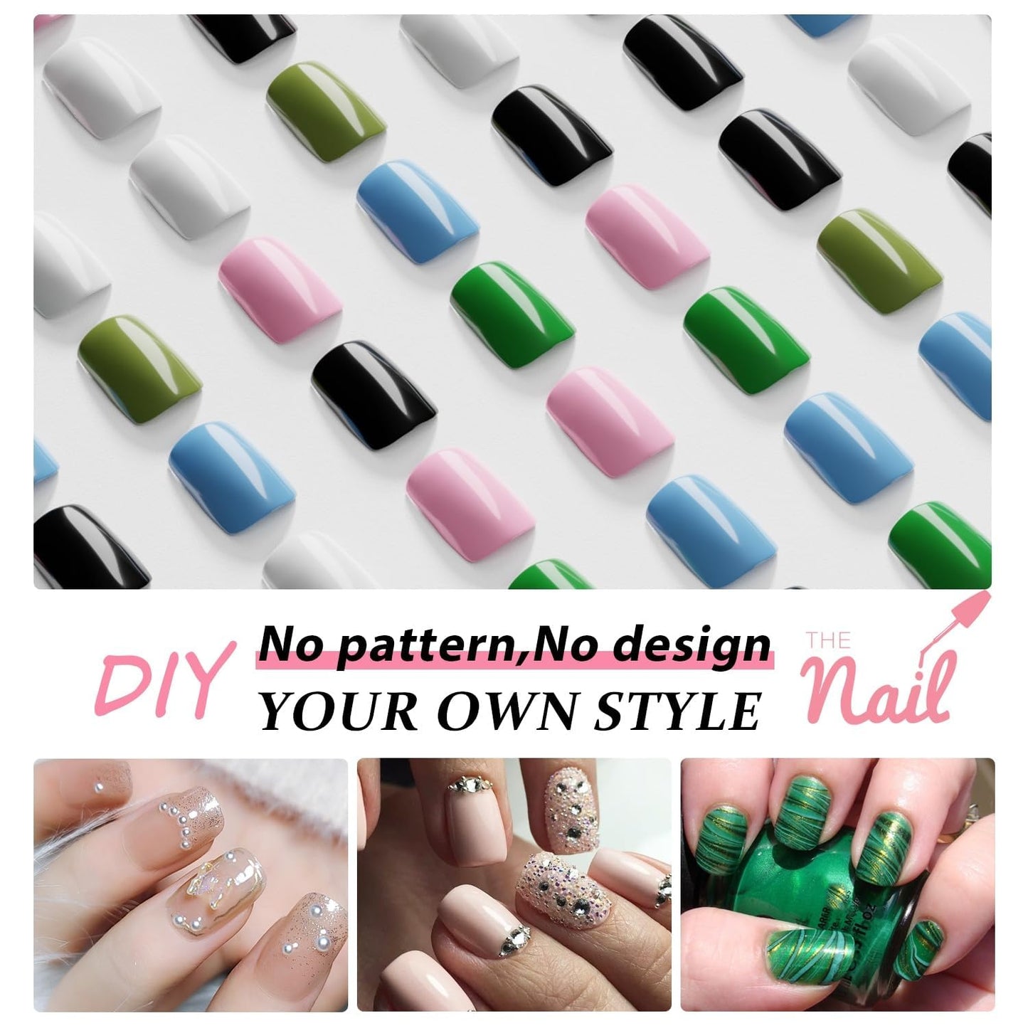 Matte Dark Red Press on Nails - Short Square, Glue on Nails - Soft Gel, Thick Reusable Solid Color Acrylic Nails - 24pcs