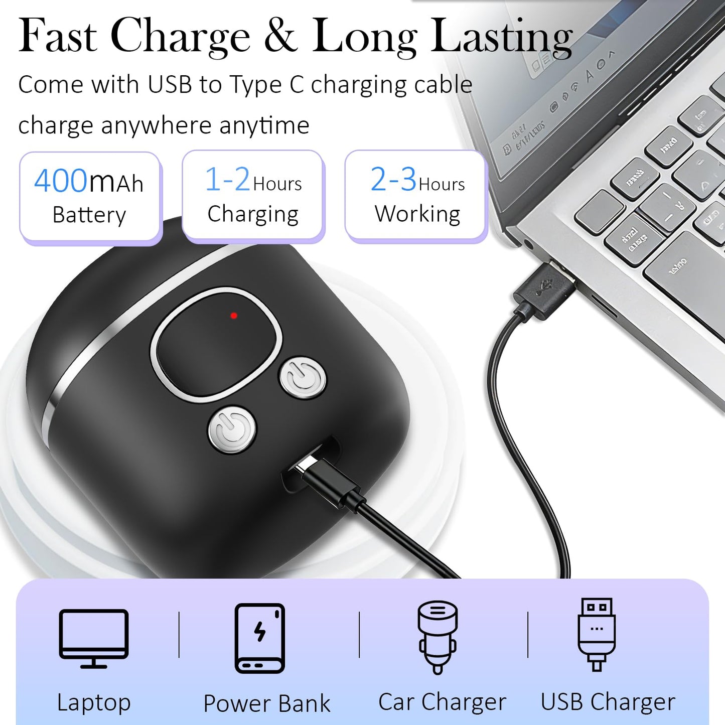 YunLuna 2026 New Electric Nail Clipper, 3-Speed Fingernail Trimmer with Magnifying Glass & Adjustable Trim Slot, Automatic Nail Clipper/Polisher/Grinder with Light Safe for Seniors Adults Kids, Black
