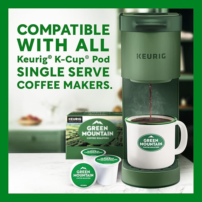 Green Mountain Coffee Roasters Half Caff, Single-Serve Keurig K-Cup Pods, Medium Roast Coffee Pods, 48 Count