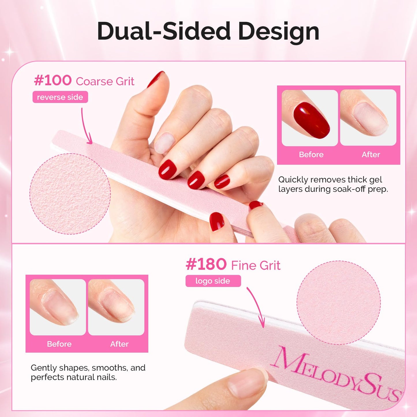 MelodySusie 5Pcs Nail Art Liner Brushes with Nail Brush Holder and Nail File Kit