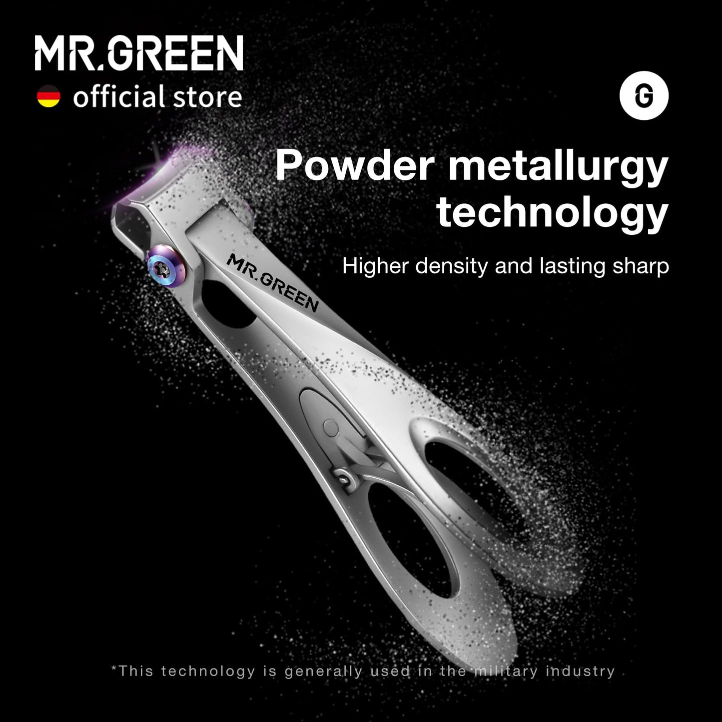 MR.GREEN Nail Clippers Wide Jaw Opening Stainless Steel Fingernail Clipper Thick Hard Toenail Cutter Manicure Scissors Tools (Nail Clipper (Large)+Nail File)