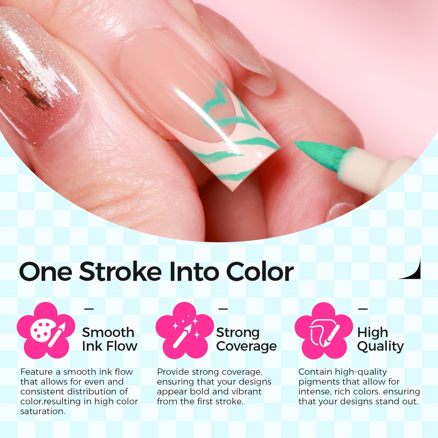 6 Colors Nail Art Pens Set, Spring Neon 3D Nail Polish Pens 0.7mm, Quick-Drying Acrylic Paint Markers, Dotting Liner Brush for DIY Nail Design, Home & Salon Manicure Tools Beginners Gifts