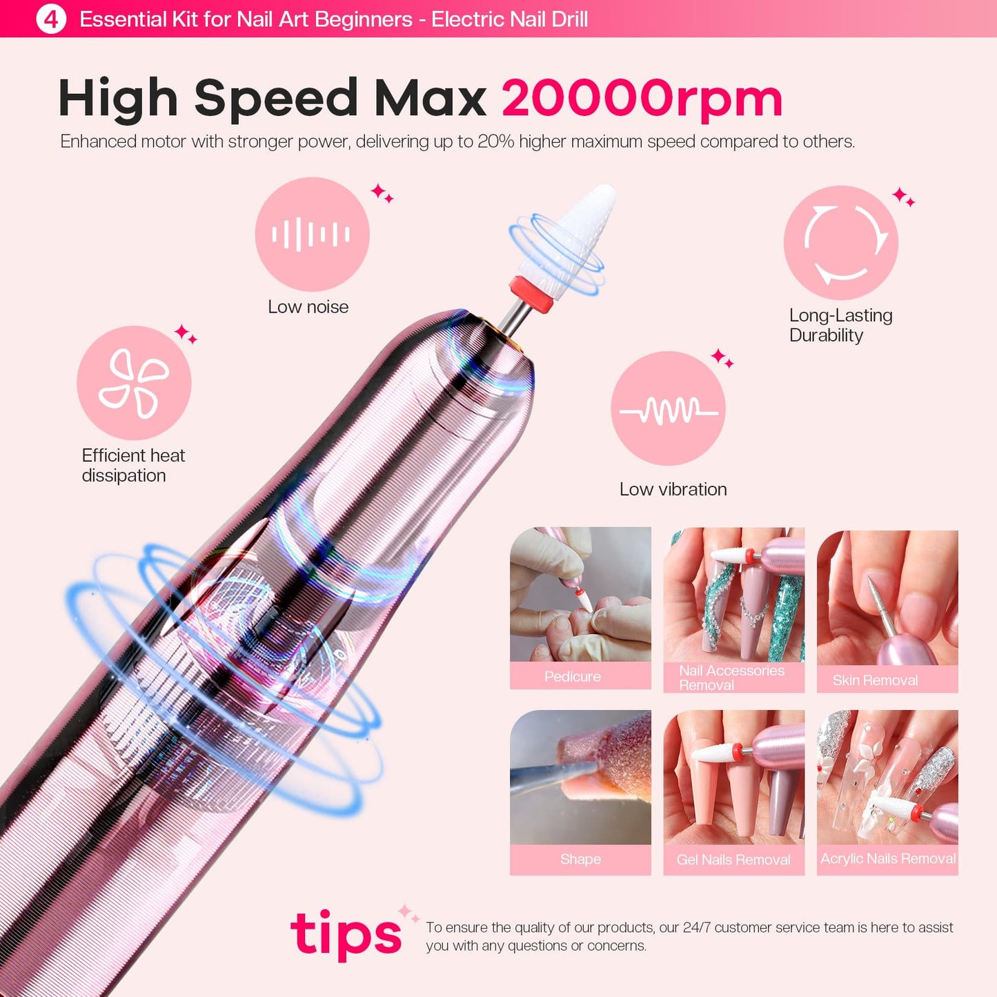 Glamonade Acrylic Nail Kit for Beginners: Professional Nail Set with Drill Acrylic Powder Gel Polish Nail Stamp for Home Starter Practice & DIY Manicure