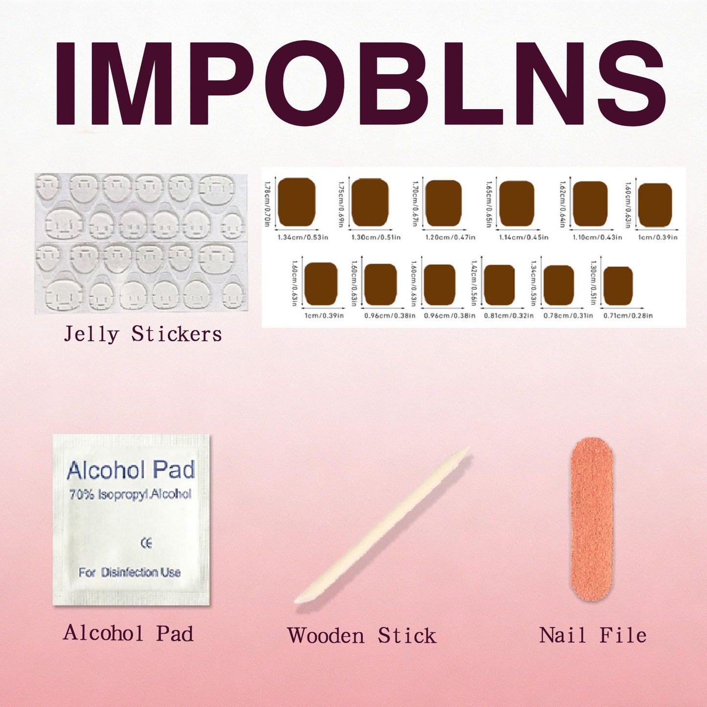 24Pcs Chrome Press on Nails Short Square Fake Nails with French Tip Full Cover Glossy Designs Nails Press ons Pink False Nails Simple Stick on Nails for Women