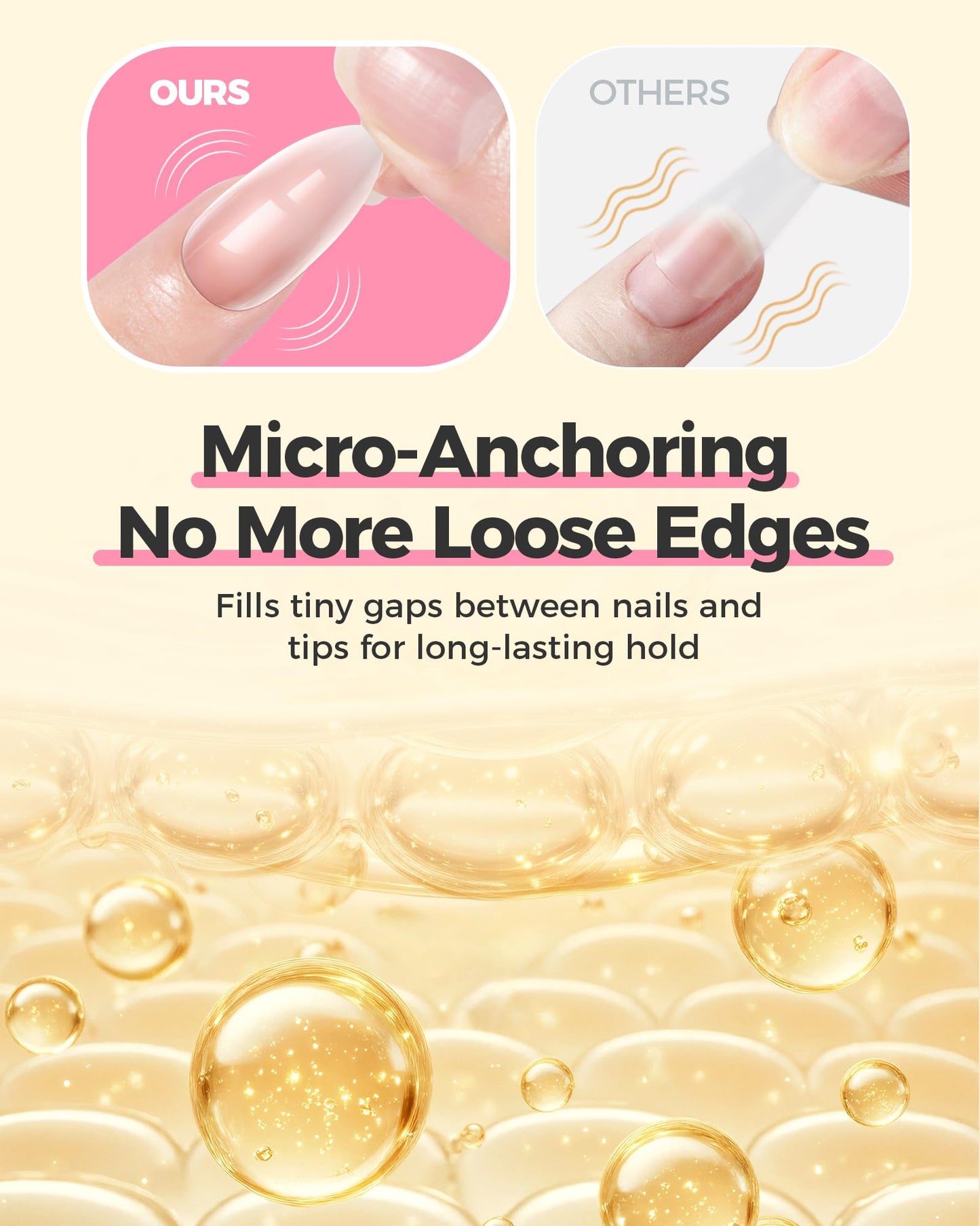 Super Strong Nail Glue for Press Ons, False Nails, Acrylic Nails &Tips [Upgraded Extra Strength Formula] Long-Lasting Hold Fast Bond Brush On Nail Glue(10ml) Quick Drying, Mess-Free & Easy Application