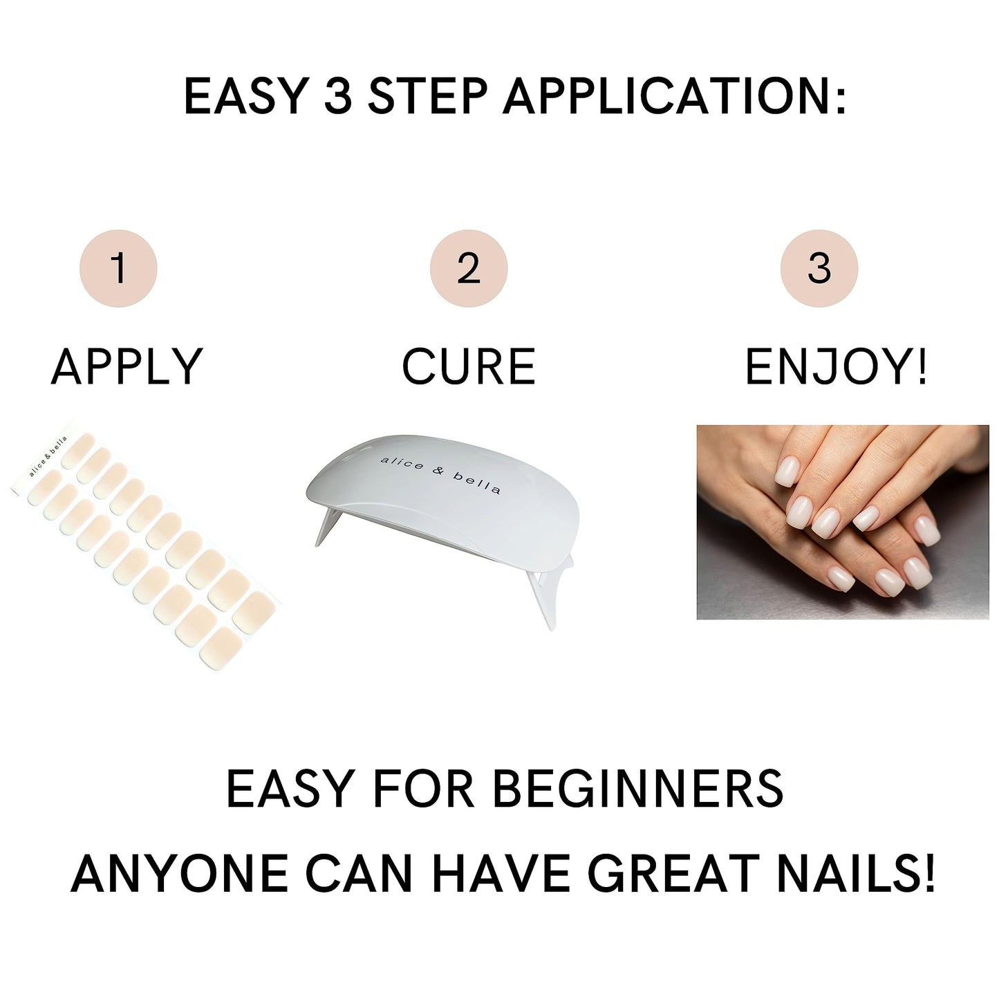 ALICE & BELLA Semi Cured Gel Nail Strips-20 PCS Jelly Blue with Silver Glitter Cuticle Accent Nail Strengthening Gel Stickers, Use with UV Light Lamp, Salon Quality Manicure Wraps (Teeny Blue)