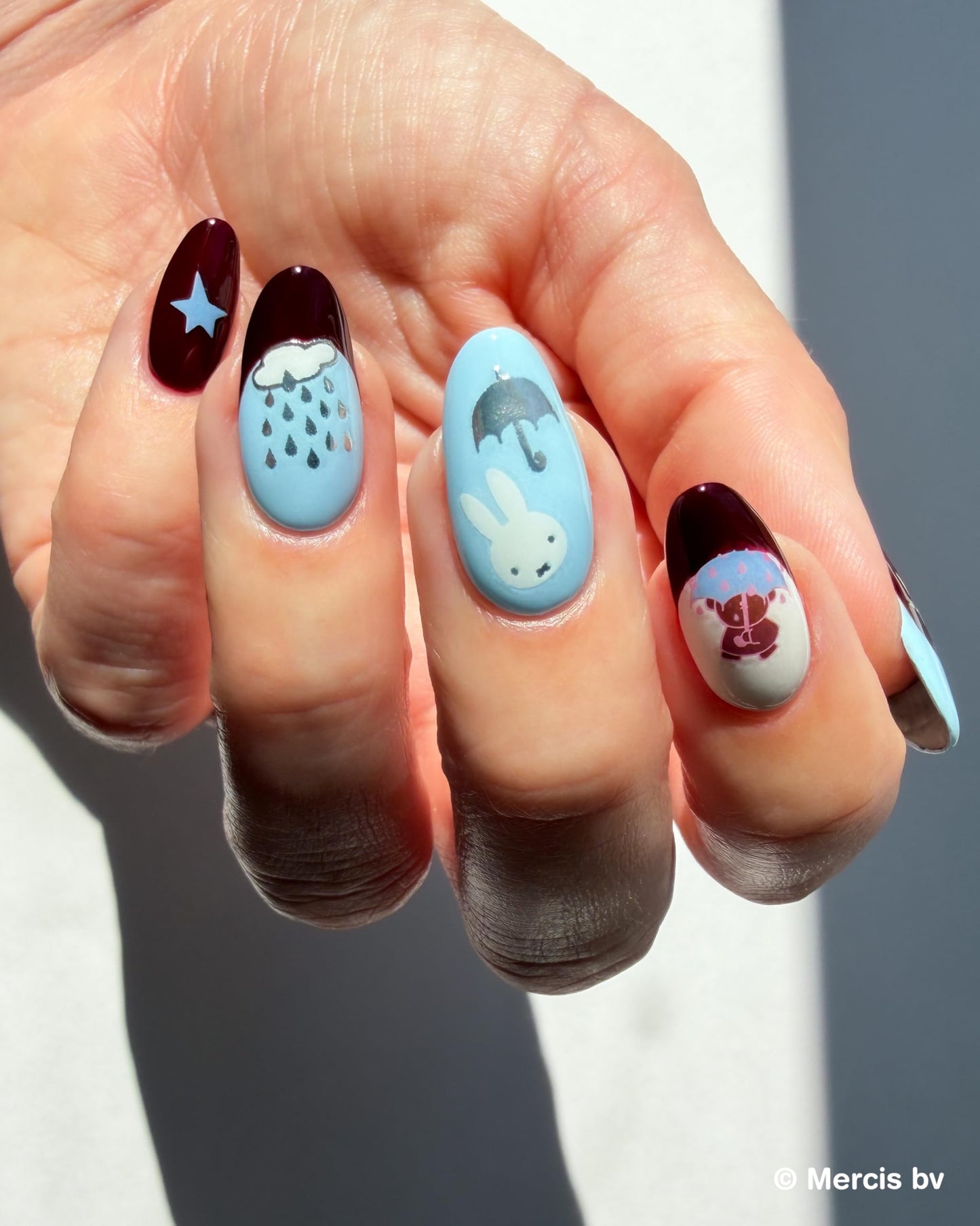 Deco Beauty Miffy’s Rainy Day-Super Thin & Easy-to-Apply Nail Art with the Cutest Designs-Durable & Long-Lasting Nail Art Stickers and Decals for Women, for DIY At-Home Manicures & Salon-Quality Nails