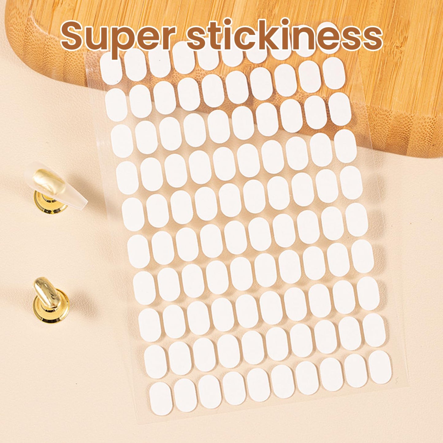 ESUOHYM 1696 Double Sided Tape for Press On Nails Stand holder Sticky Tabs Nail Art Accessories Nail Display Tape Clear False Tip Adhesive Tape for Practice Design DIY Home Salon
