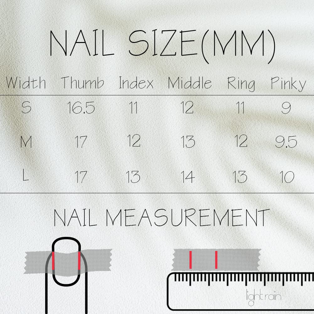 Light Rain Medium Size Hand-made Press on Nails, 3D Gel UV Finished False nails with Design by Professional Manicurist