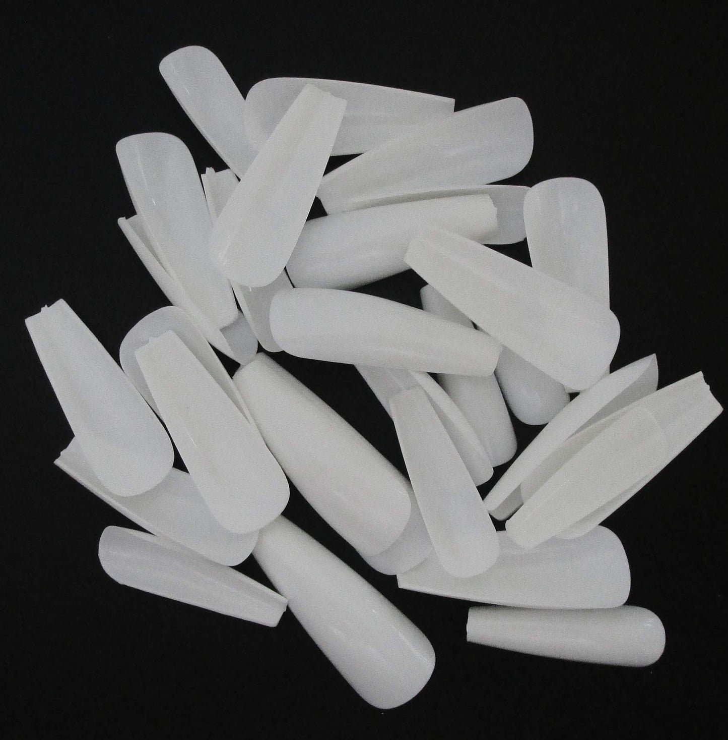 100pc White Press on Nails Medium Coffin Fake Nails, Medium Press-on Nail Coffin Acrylic Nails Press ons Nail White False Nail Glossy Ballerina Artificial Fingernail Full Cover Glue on Nail